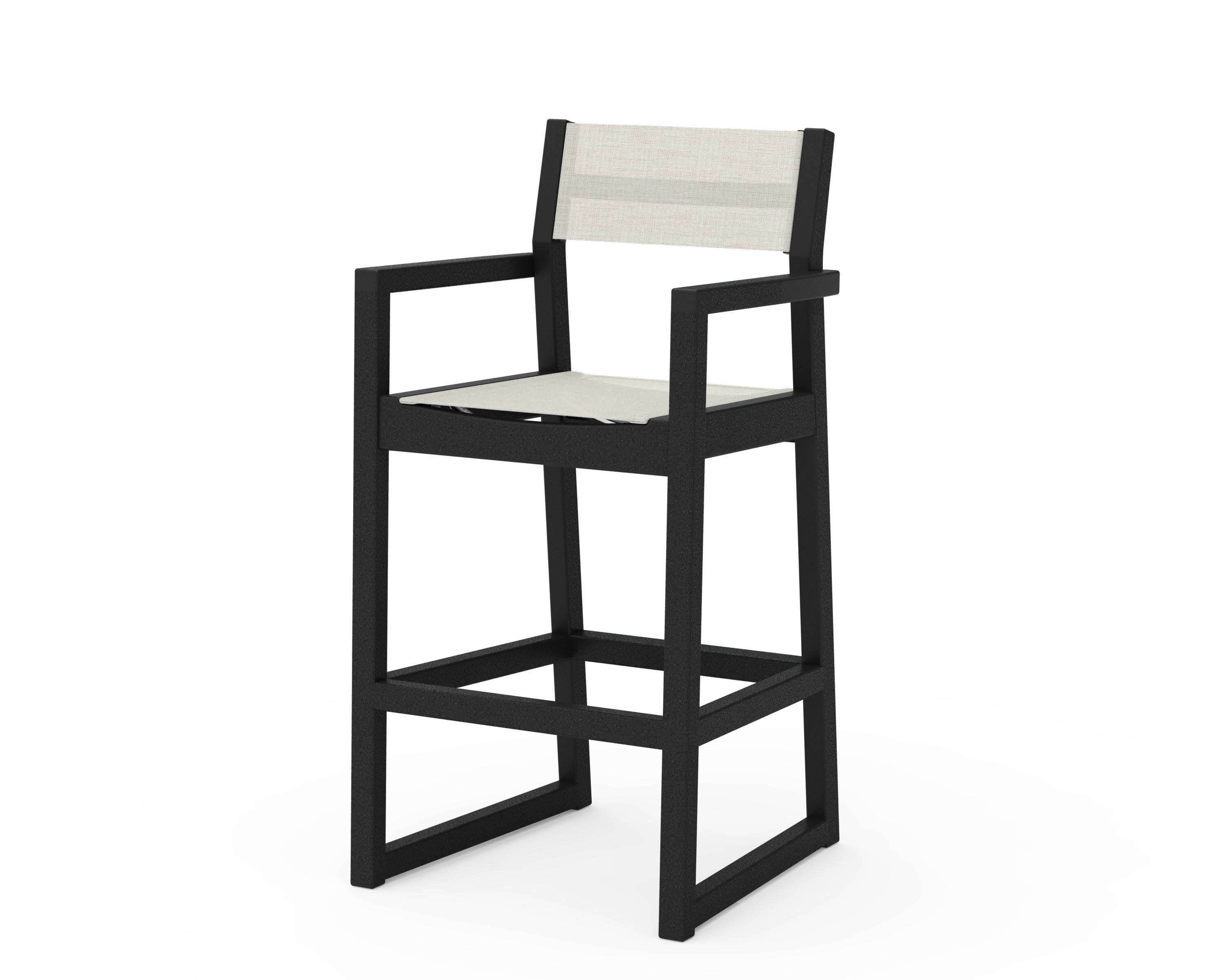 EDGE Sling Bar Arm Chair in Black / Parchment Sling