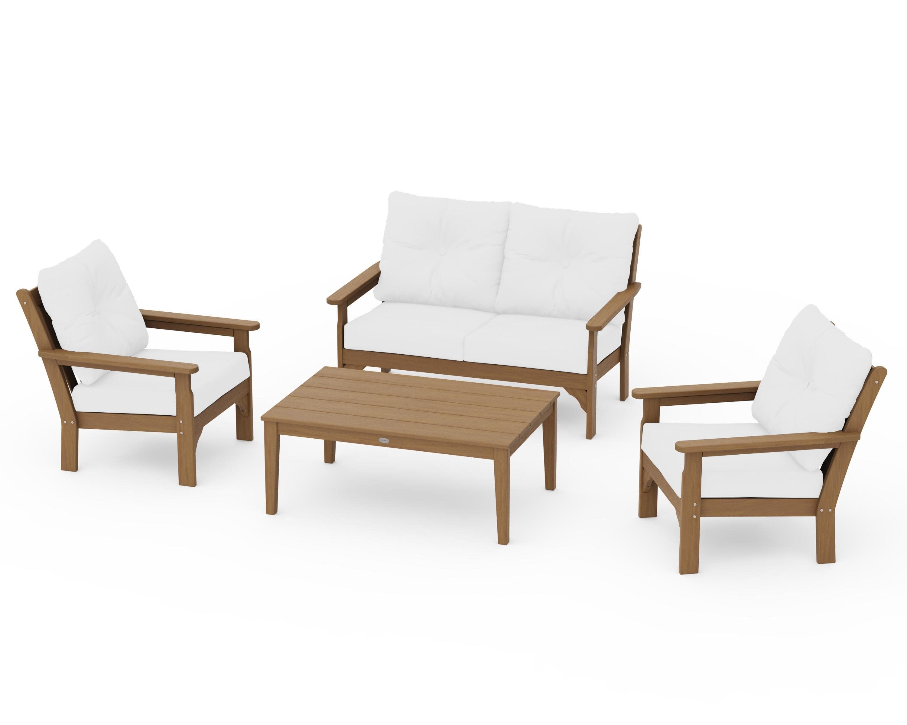 Vineyard 4-Piece Deep Seating Set in Natural / Natural