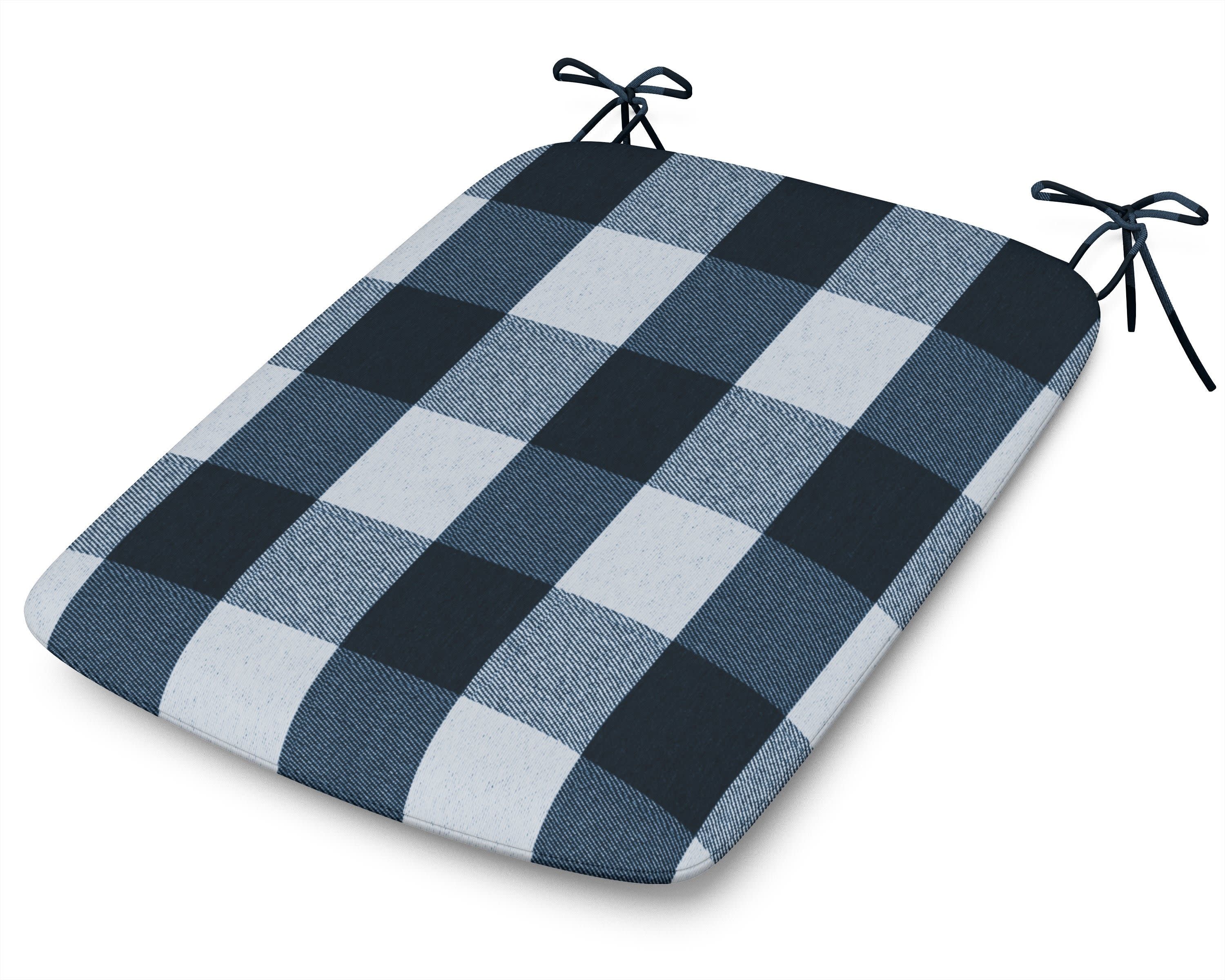 1120 Urban Seat Pad in Buffalo Plaid Marine Indigo