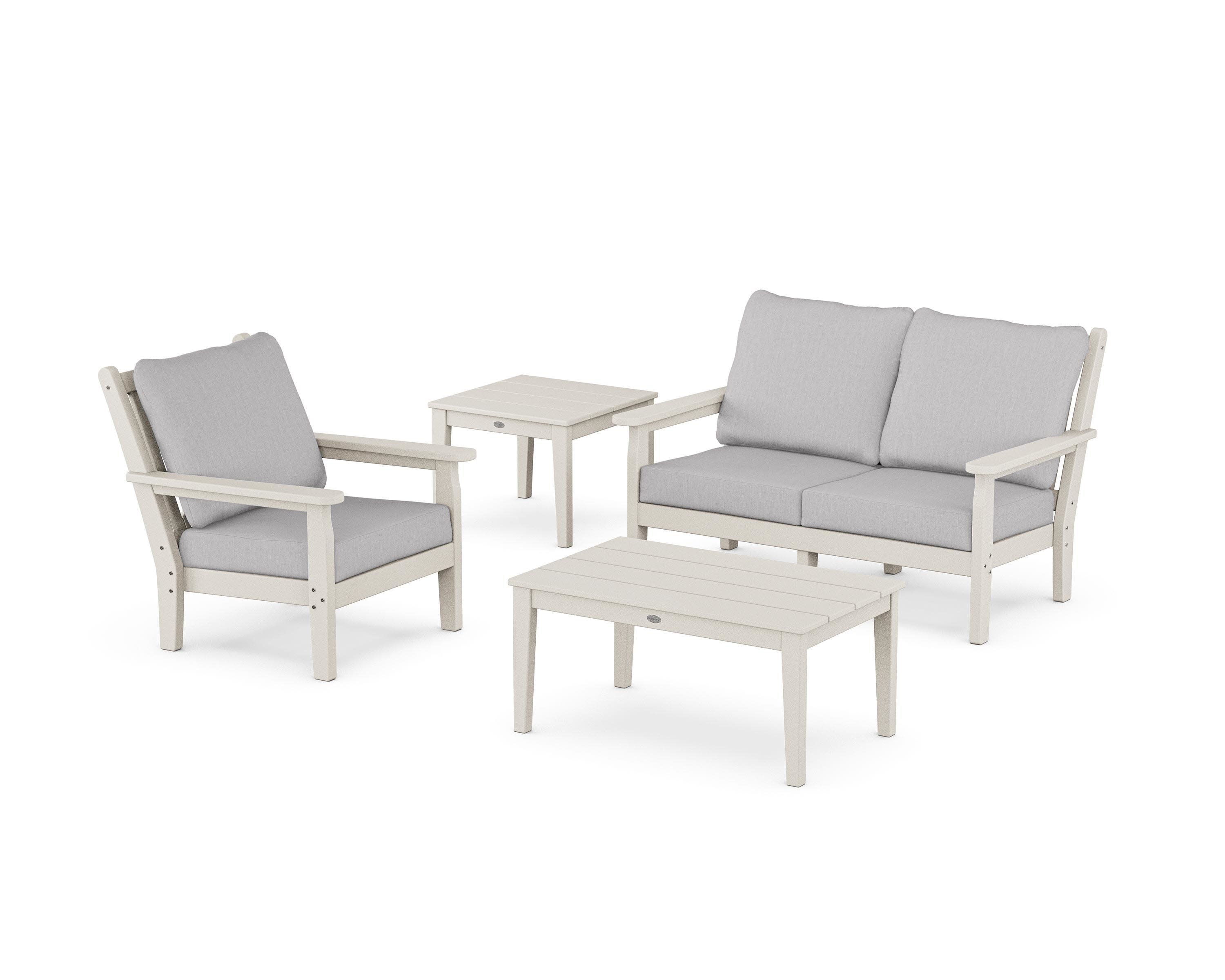 Chippendale 4-Piece Deep Seating Set in Sand / Granite