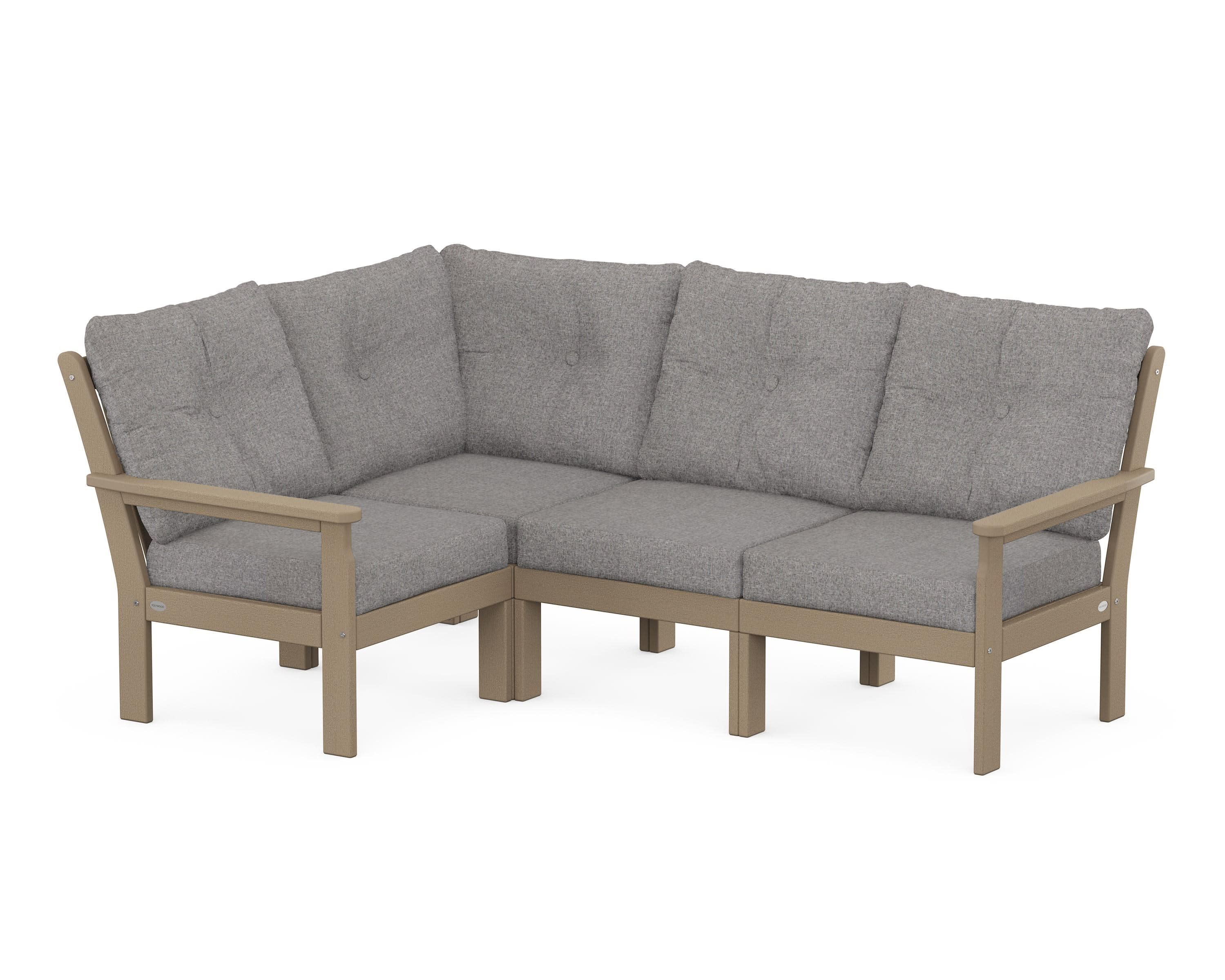 Vineyard 4-Piece Sectional in Vintage Sahara / Grey Mist