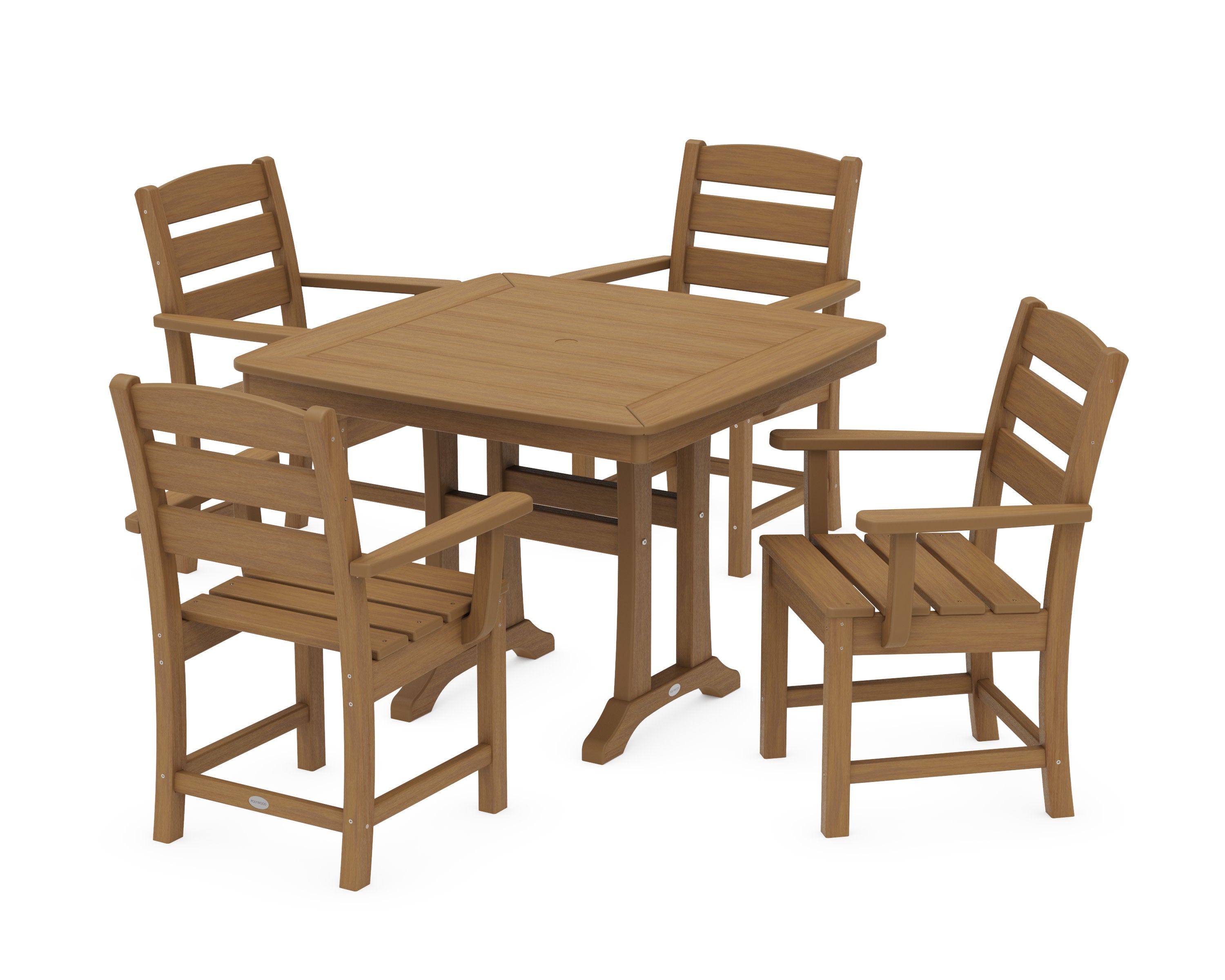 Lakeside 5-Piece Dining Set with Trestle Legs in Natural