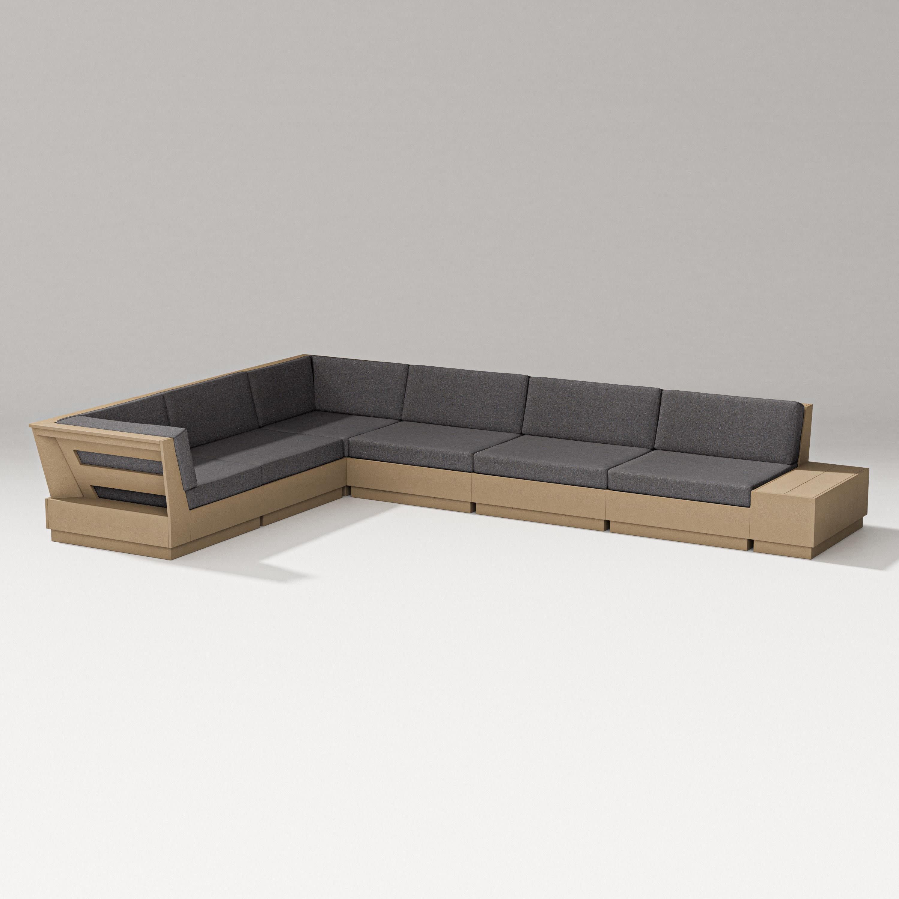 Elevate 7-Piece Corner Sectional in Vintage Sahara / Ash Charcoal