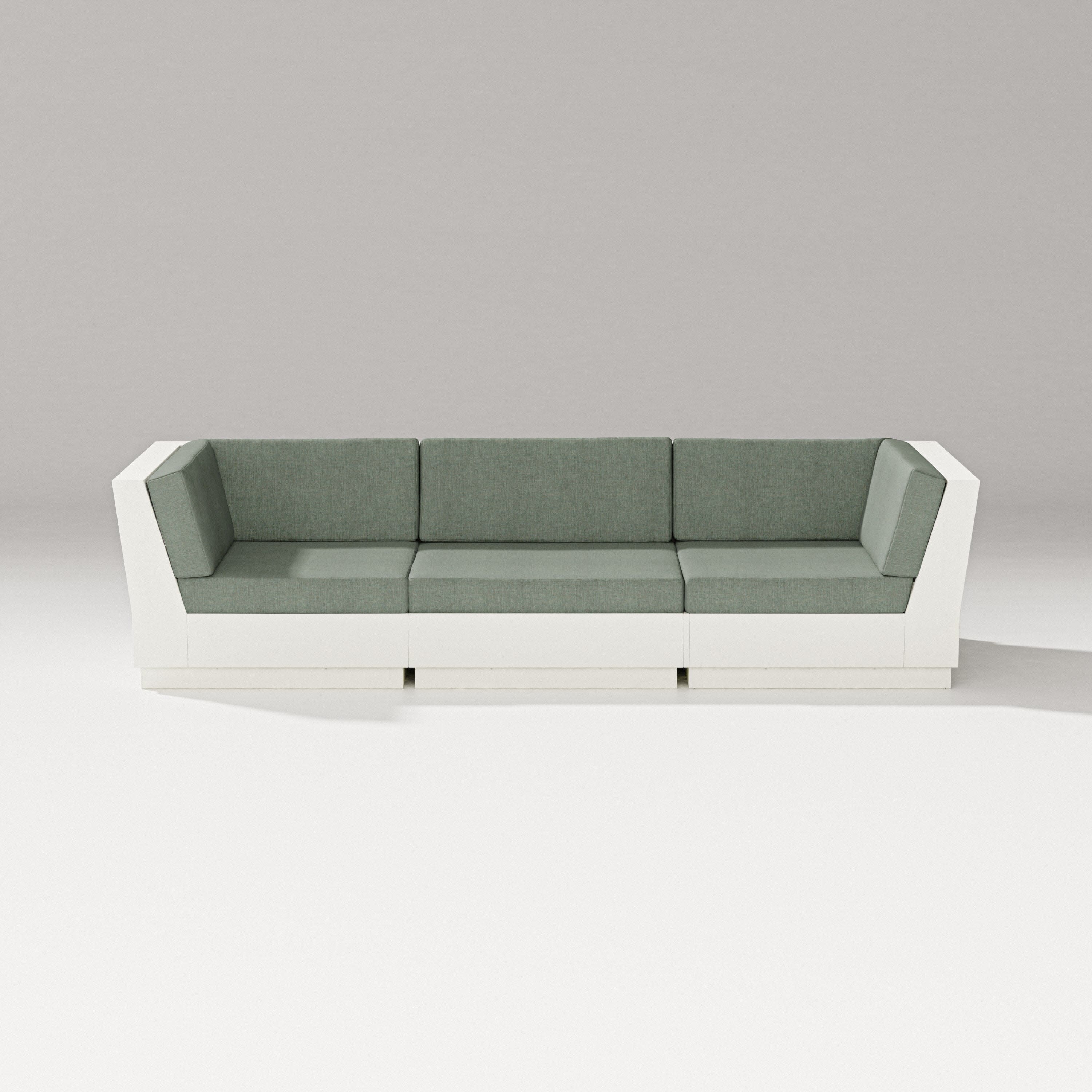 Elevate Sofa Sectional in Vintage White / Cast Sage
