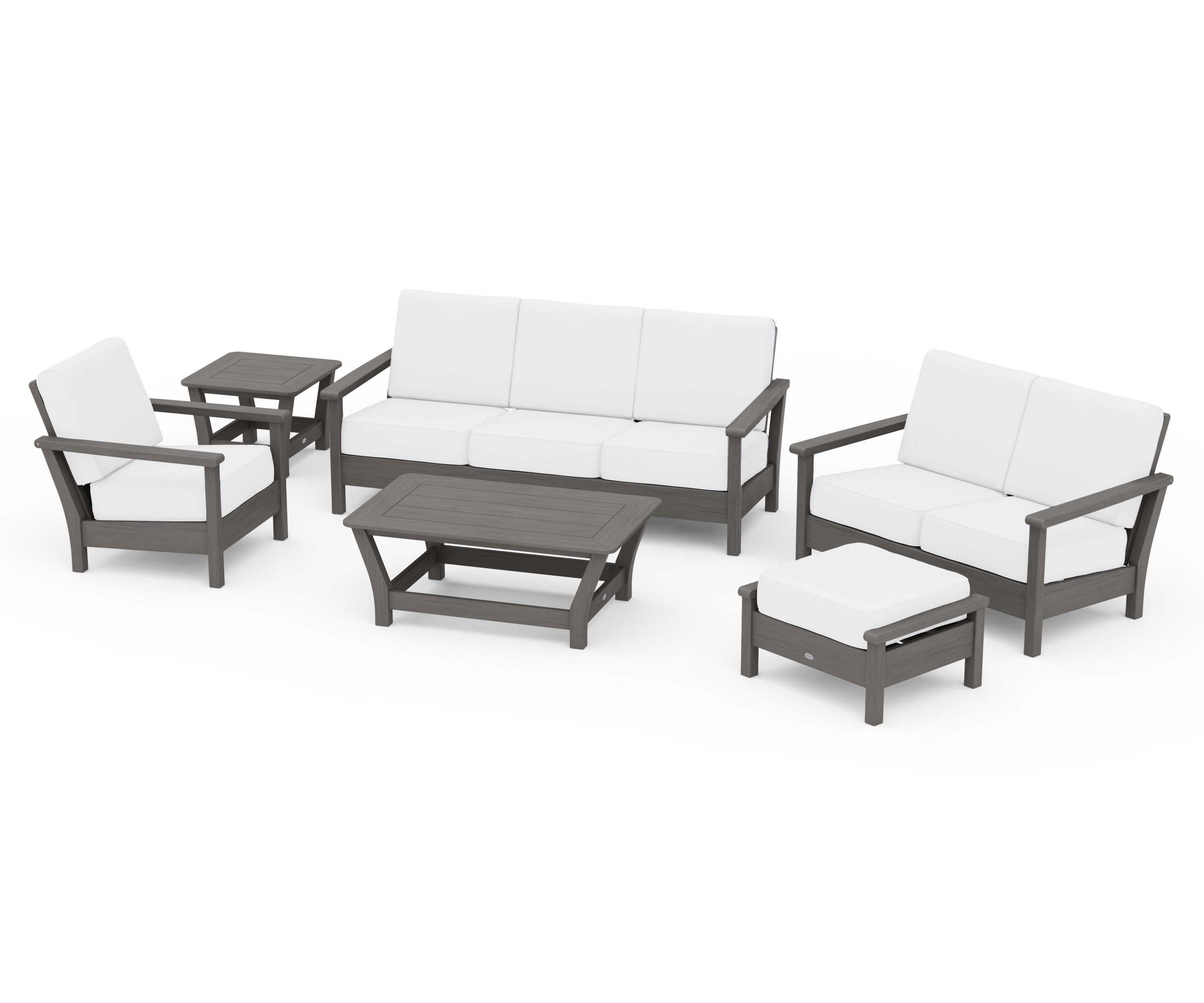 Harbour 6-Piece Outdoor Living Set in Driftwood / Natural