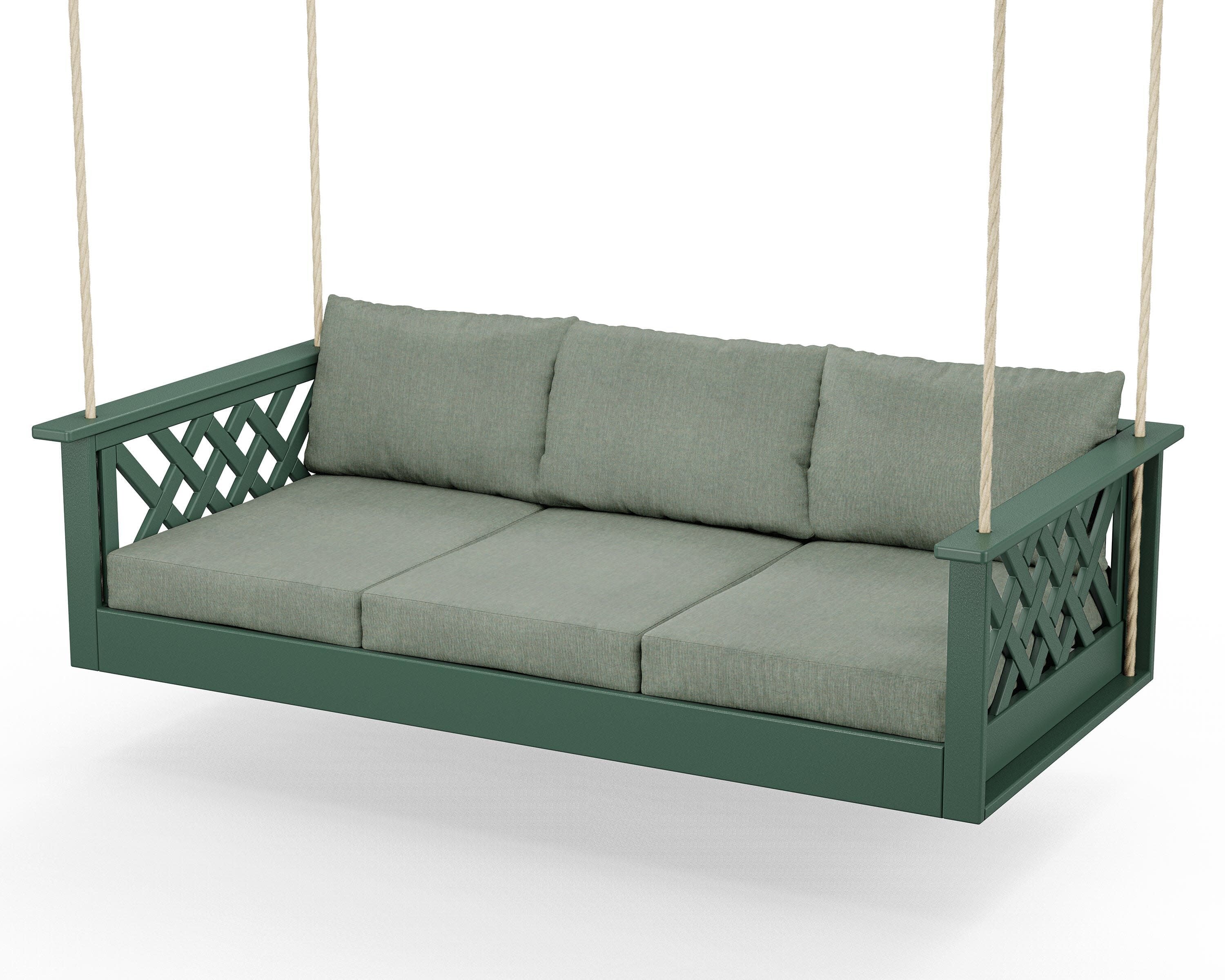 Wovendale Daybed Swing in Green / Cast Sage
