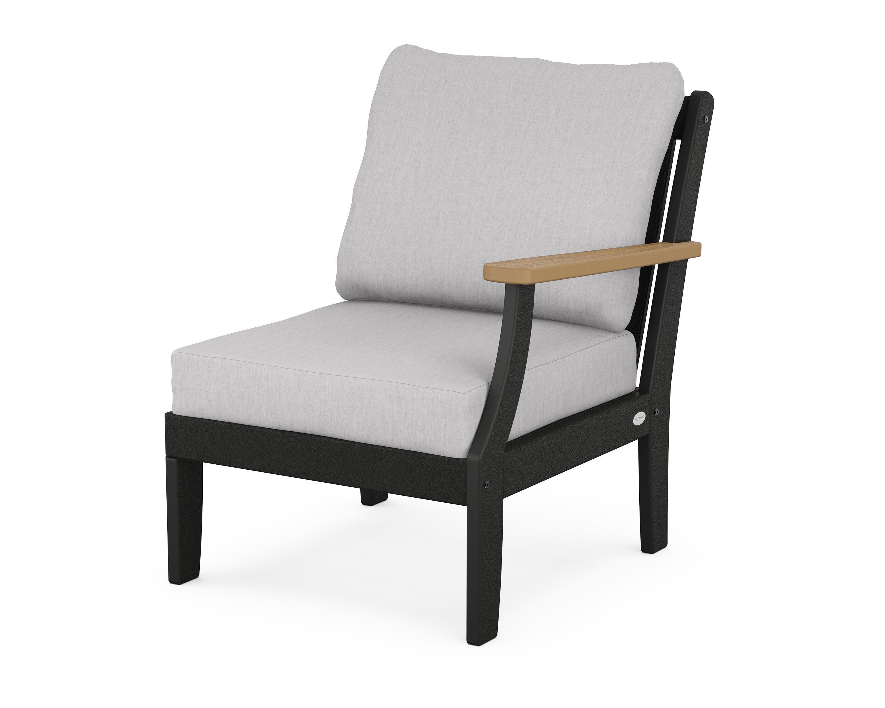 Braxton Modular Right Arm Chair in Black / Natural / Granite