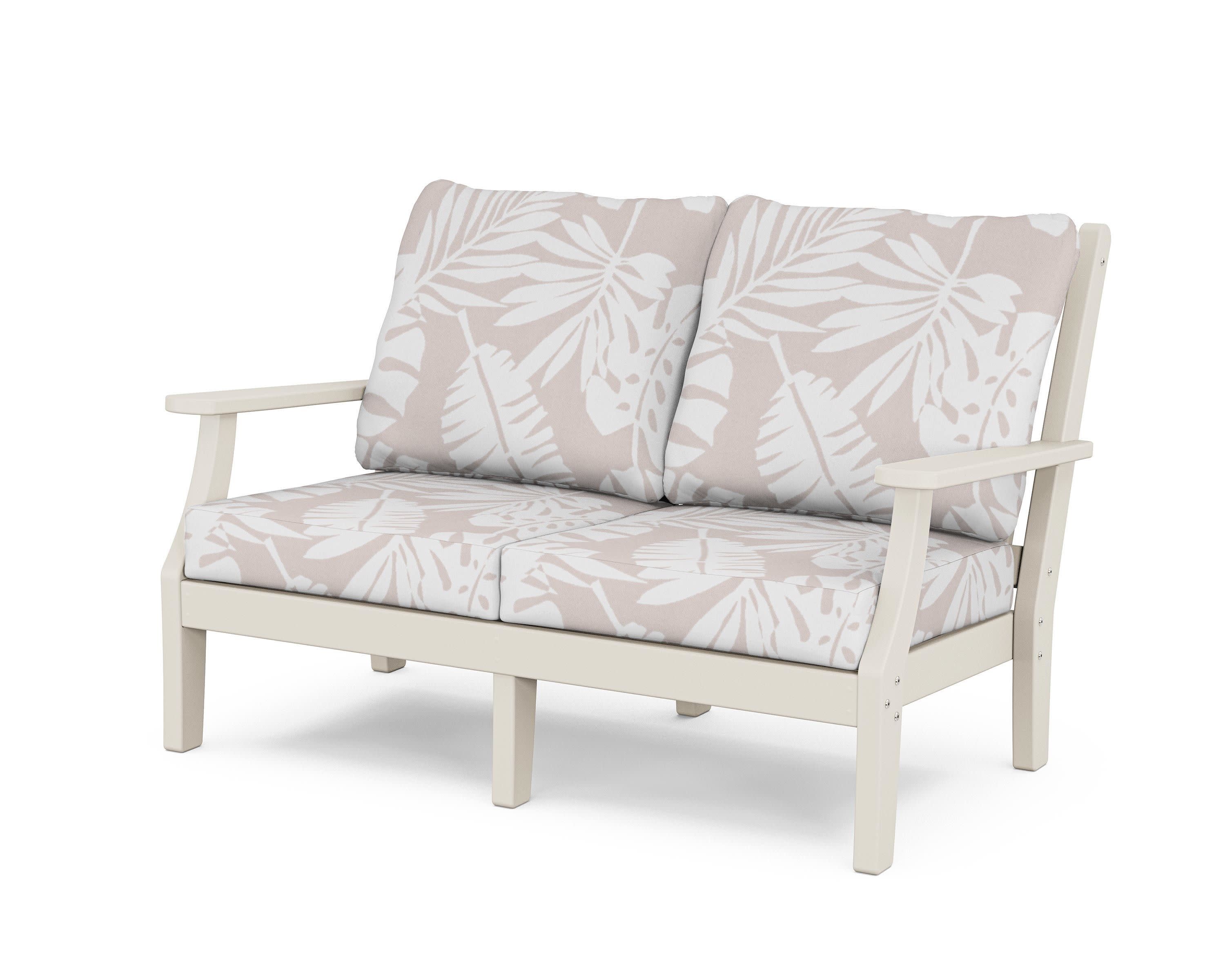 Wovendale Deep Seating Loveseat in Sand / Leaf Dune Burlap