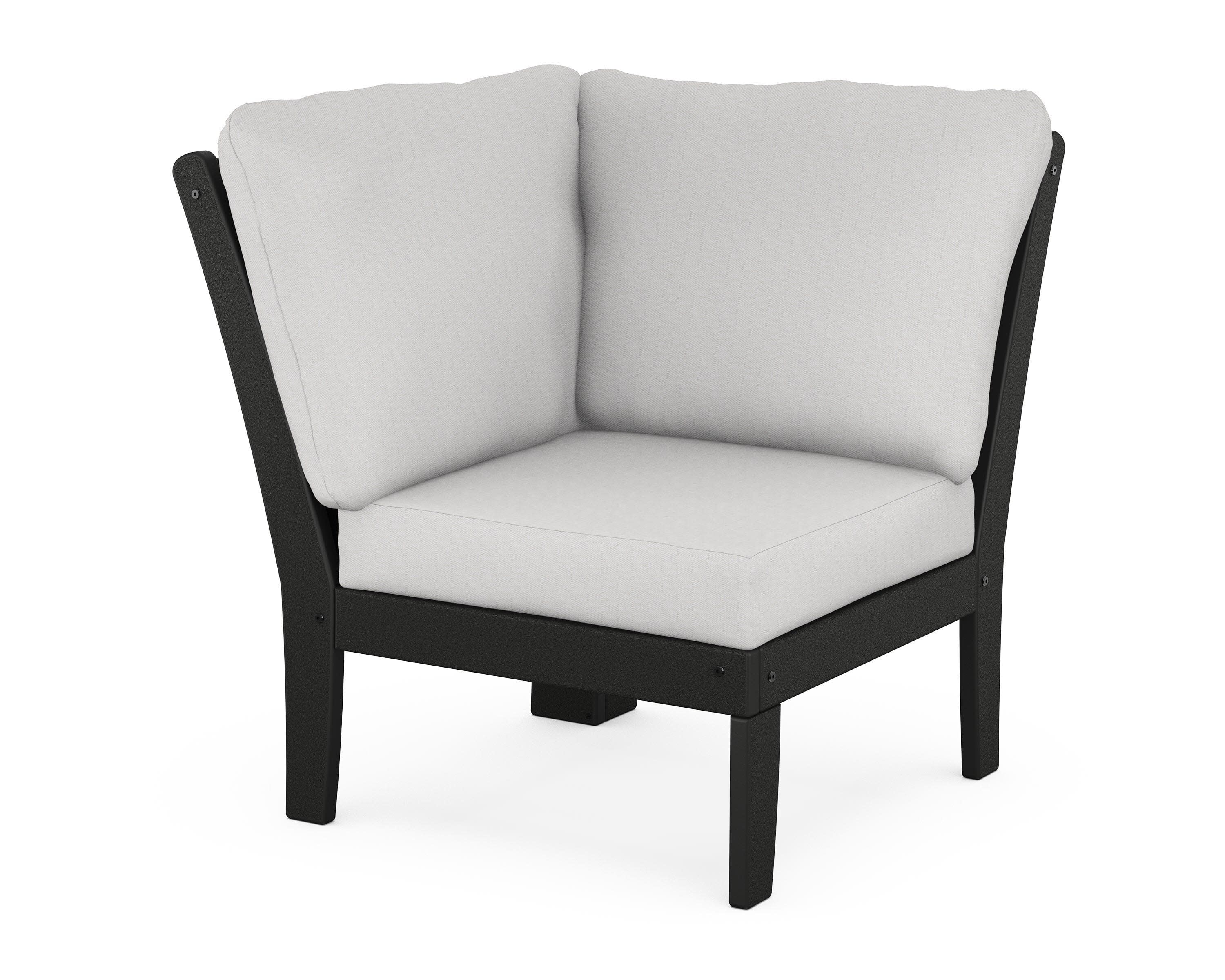 Braxton Modular Corner Chair in Black / Diamond in the Rough