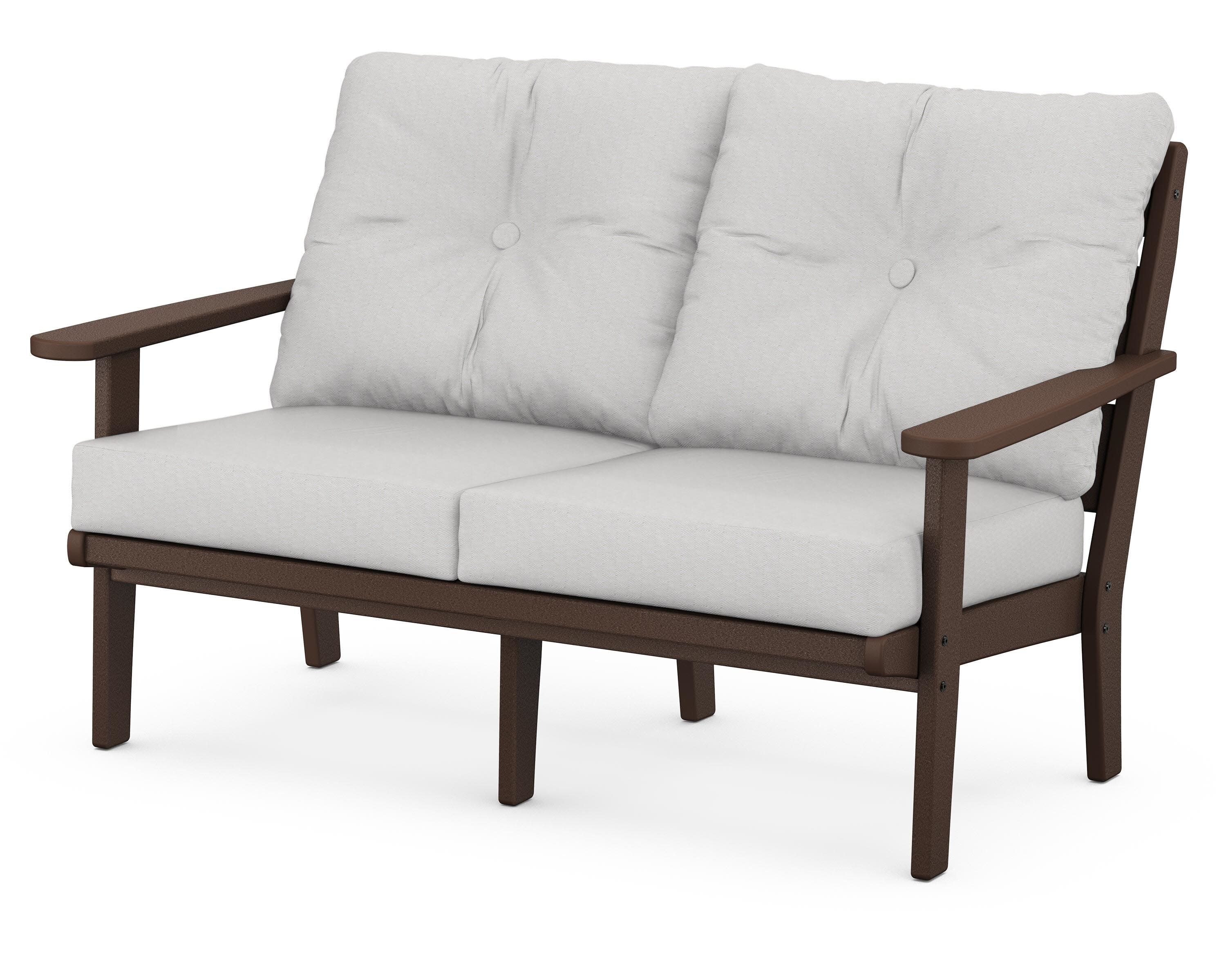 Lakeside Deep Seating Loveseat in Mahogany / Diamond in the Rough