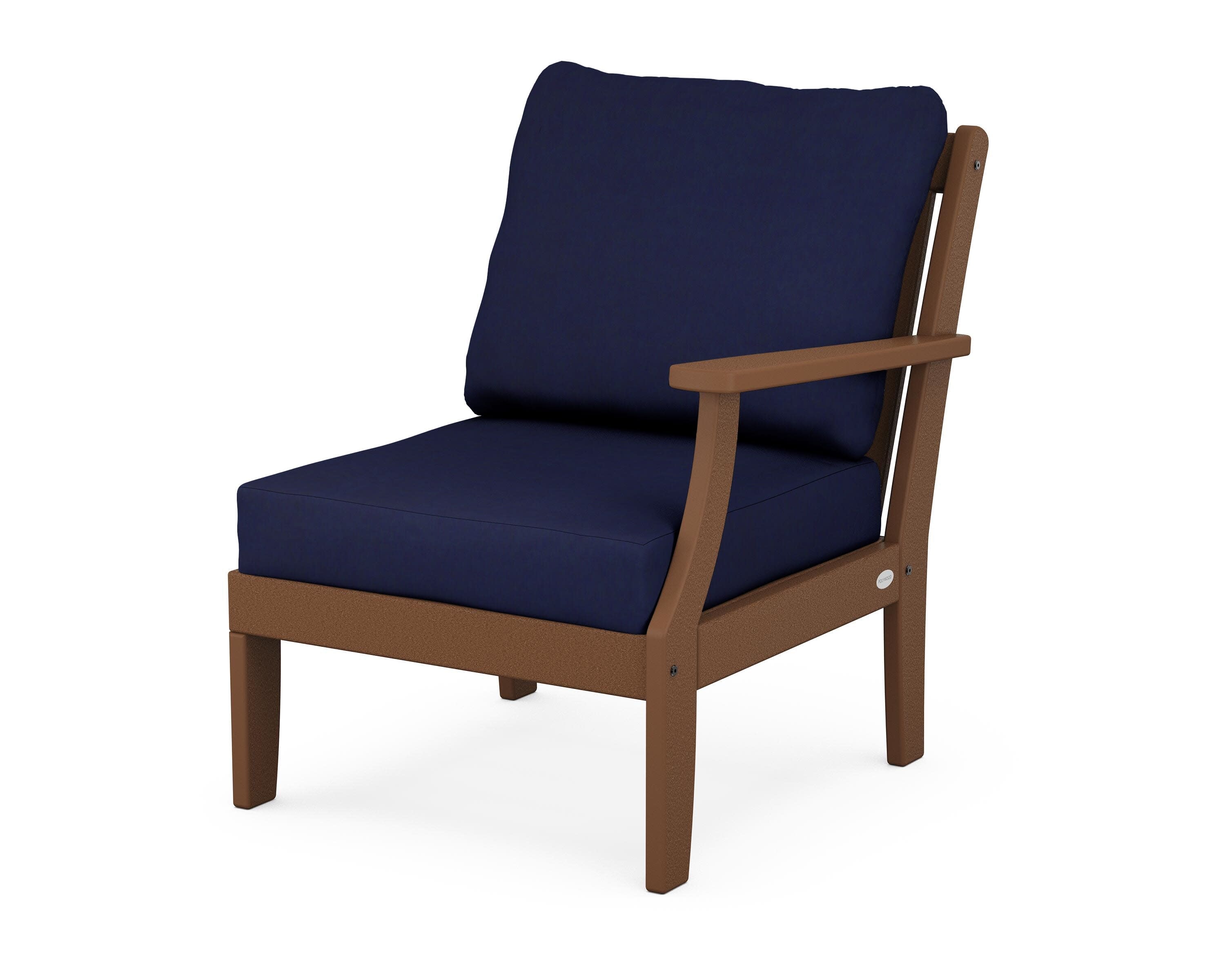 Braxton Modular Right Arm Chair in Teak / Navy