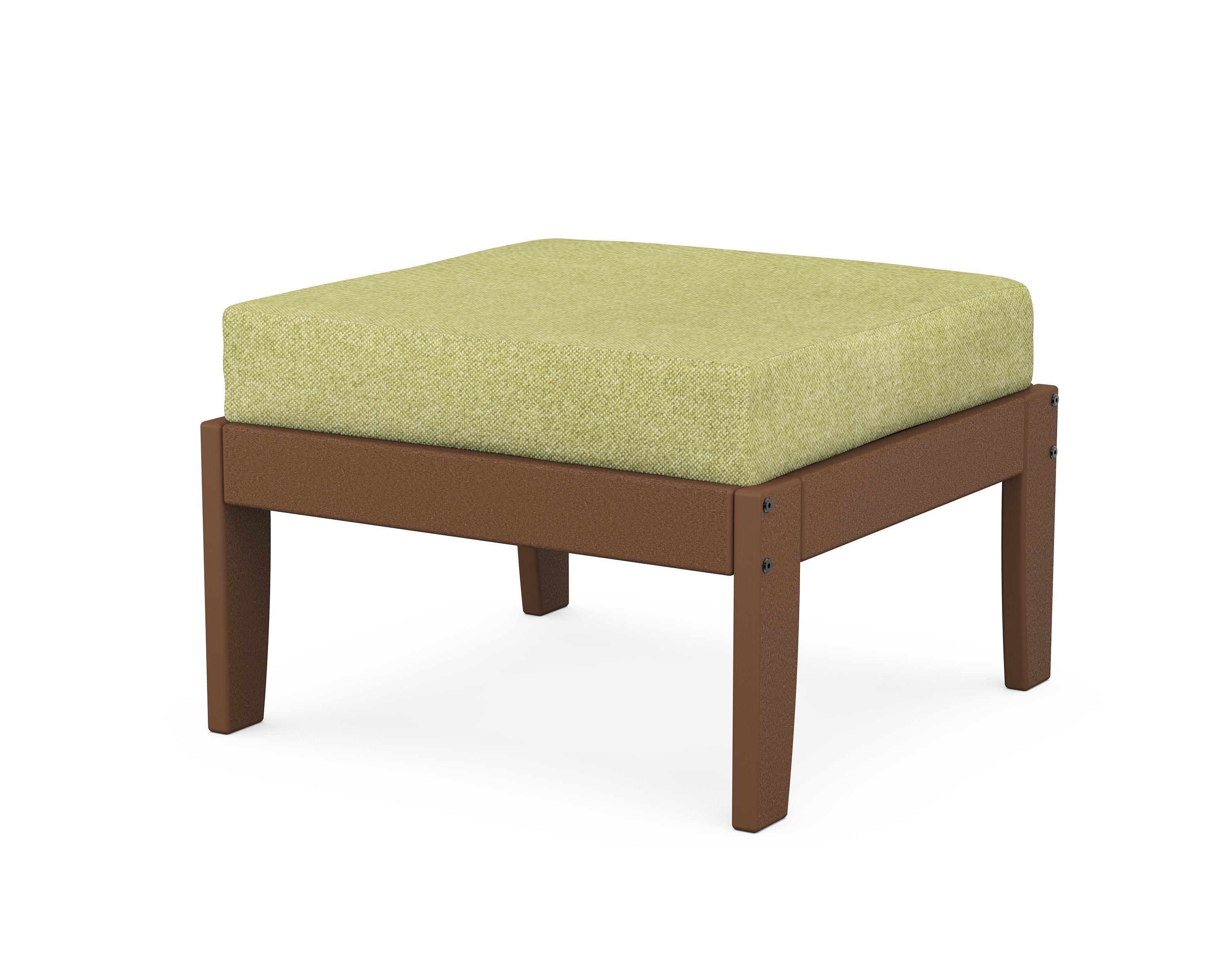 Modular Ottoman - Classic in Teak / Chartreuse Boucle