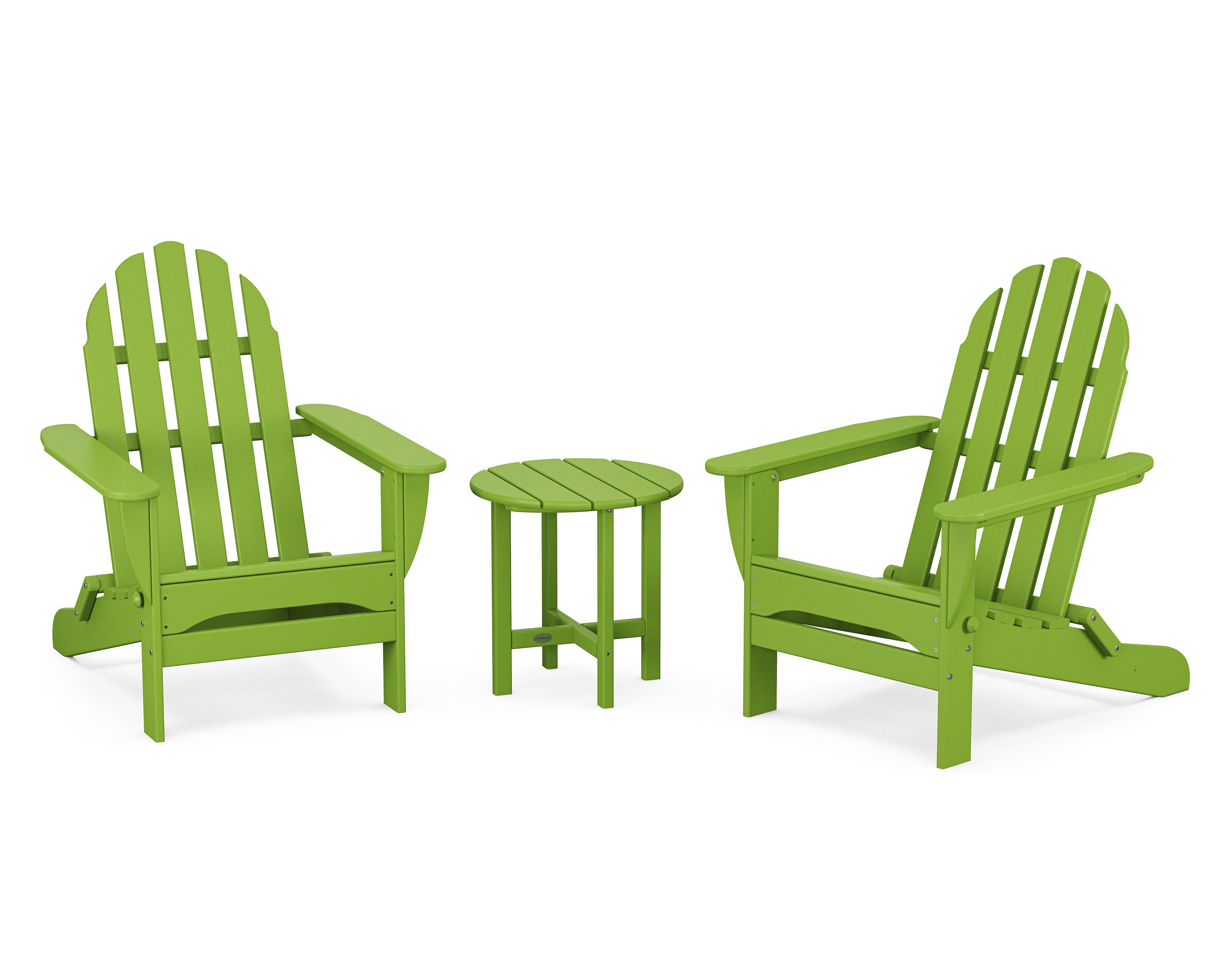 Classic Folding Adirondack 3-Piece Set in Lime