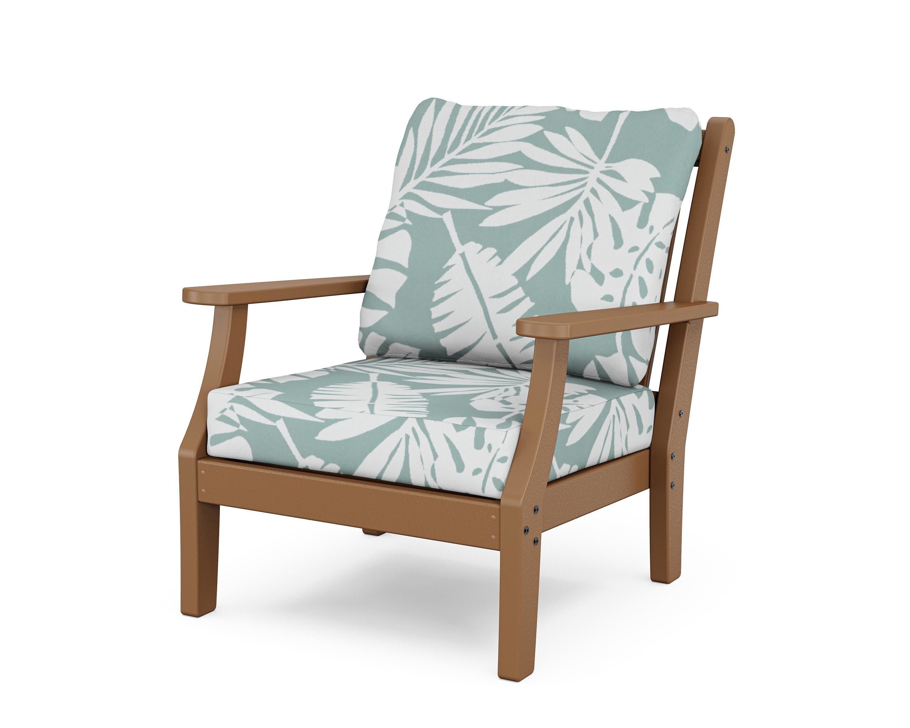 Wovendale Deep Seating Chair in Teak / Leaf Glacier Spa