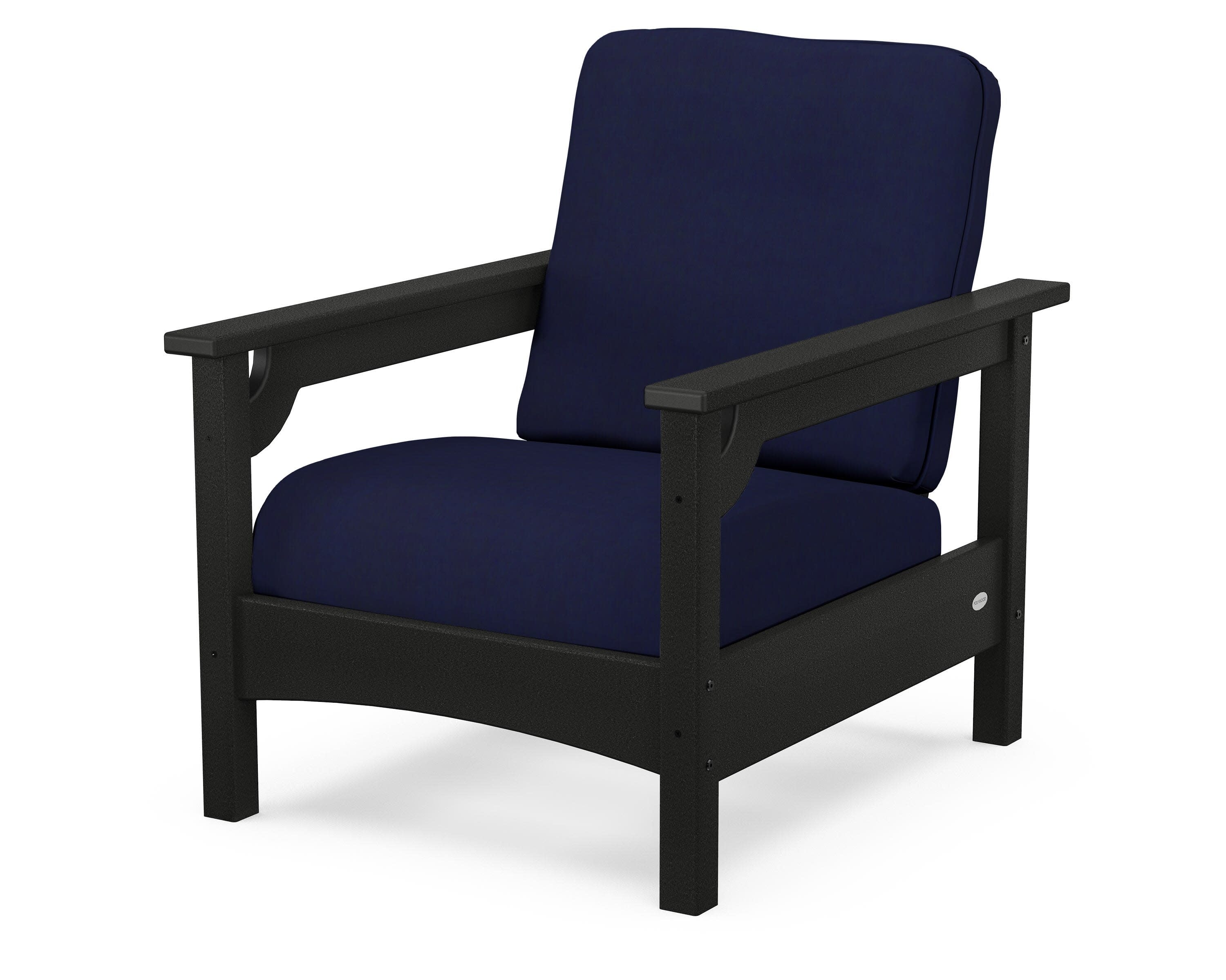 Club Chair in Black / Navy