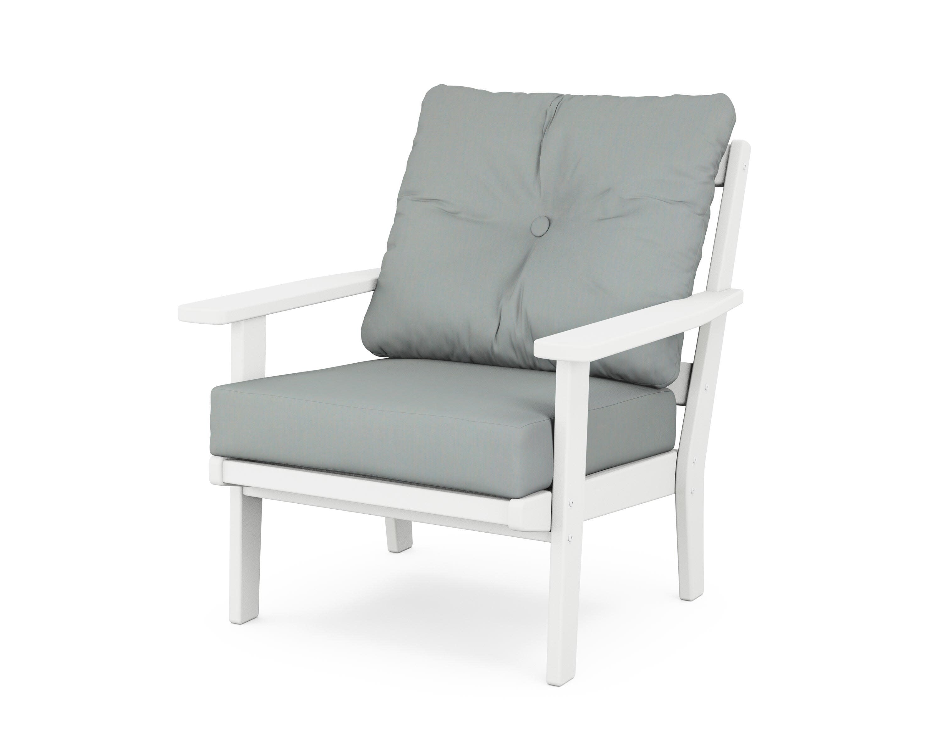 Prairie Deep Seating Chair in White / Spa