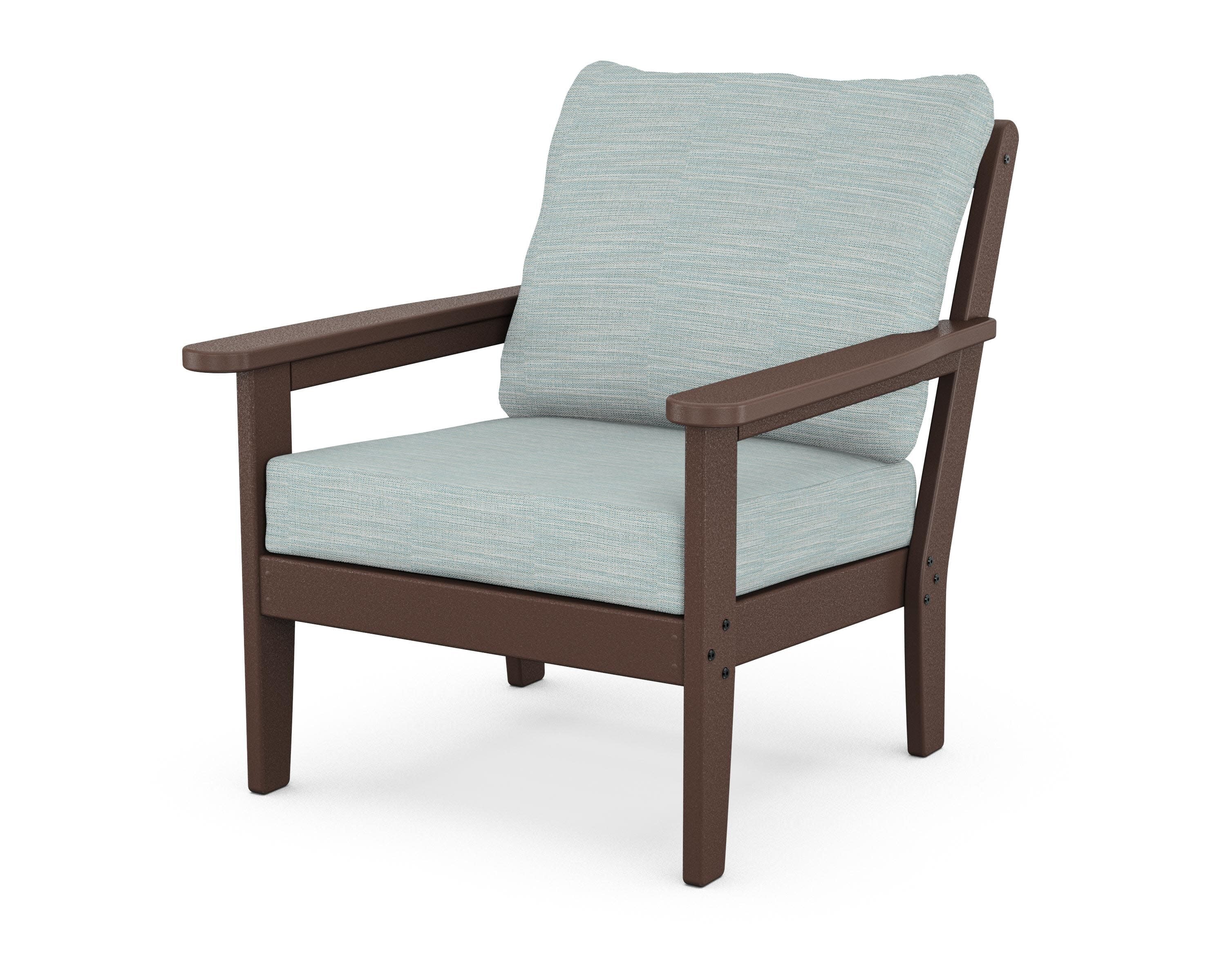 Cottage Deep Seating Chair in Mahogany / Soothe Mist