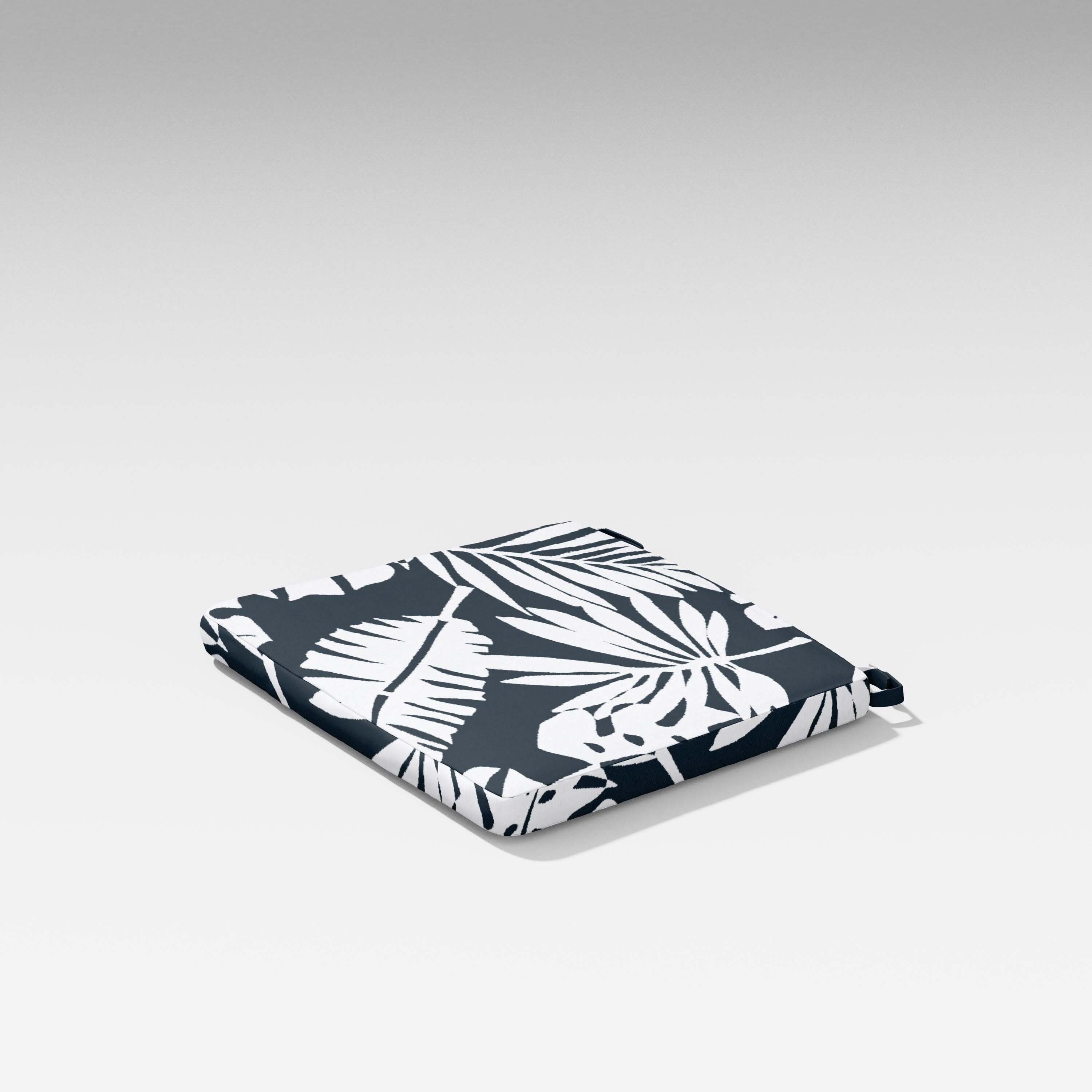 Latitude Dining Chair Cushion in Leaf Marine Indigo