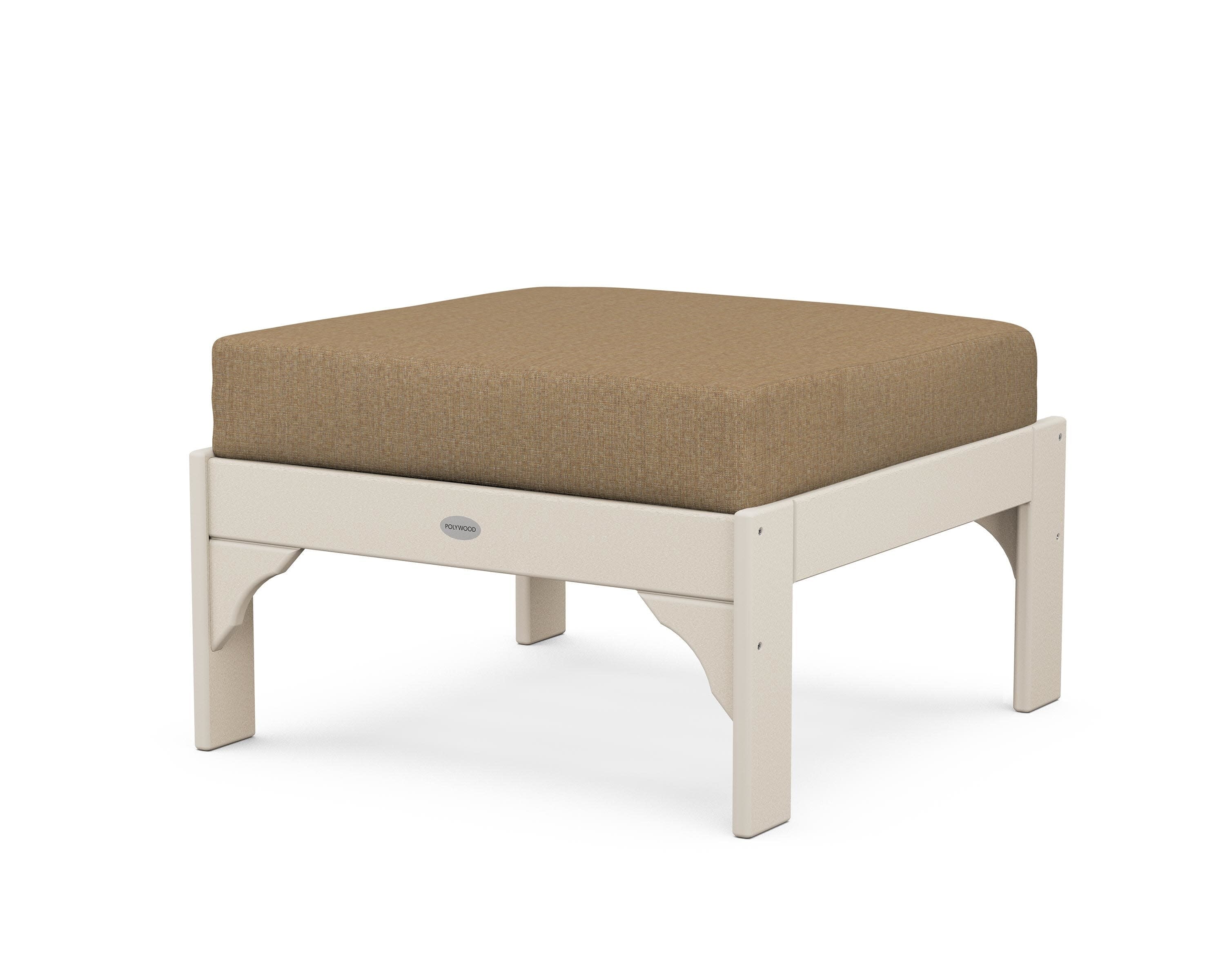 Vineyard Deep Seating Ottoman in Sand / Sesame