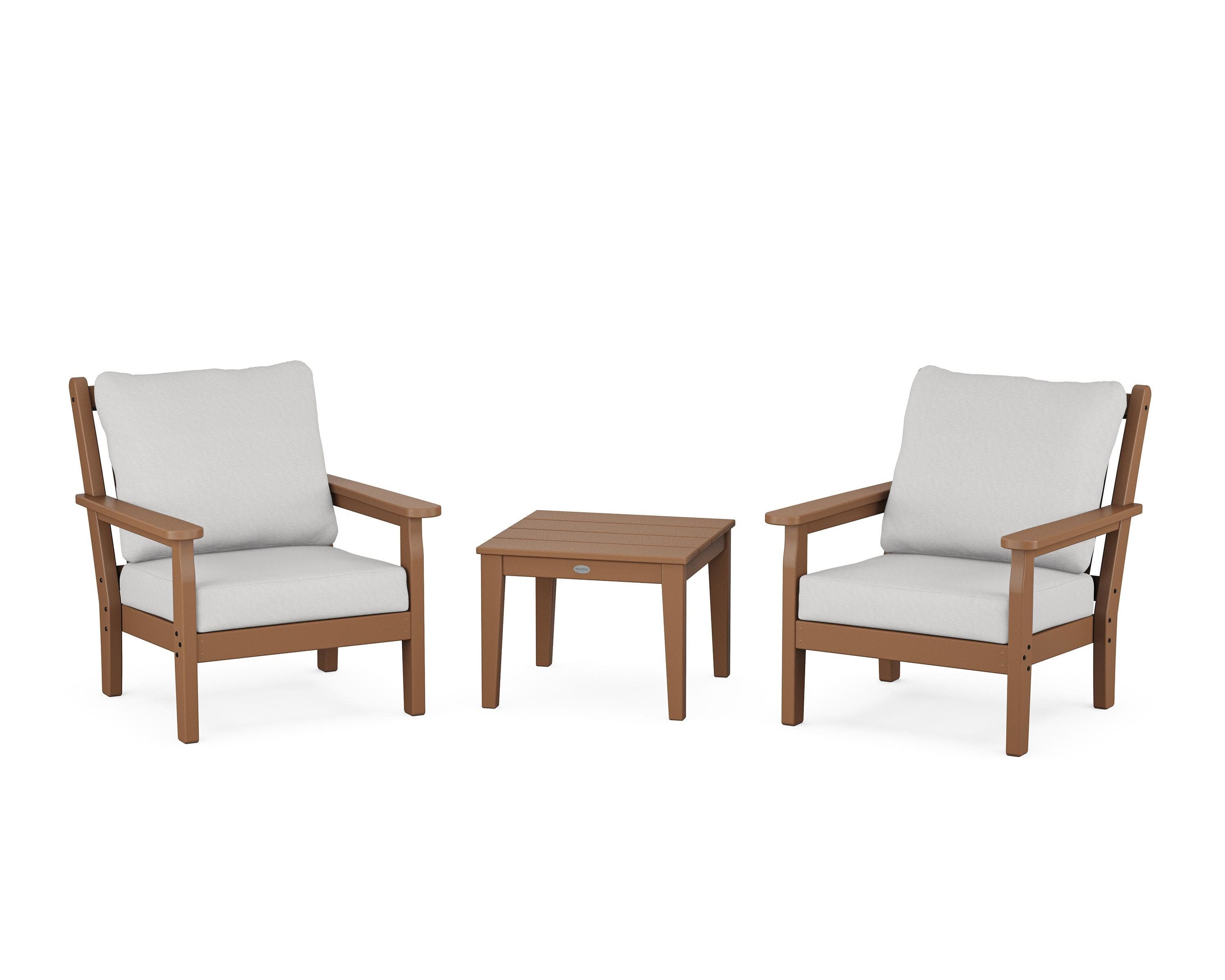Chippendale 3-Piece Deep Seating Set in Teak / Diamond in the Rough