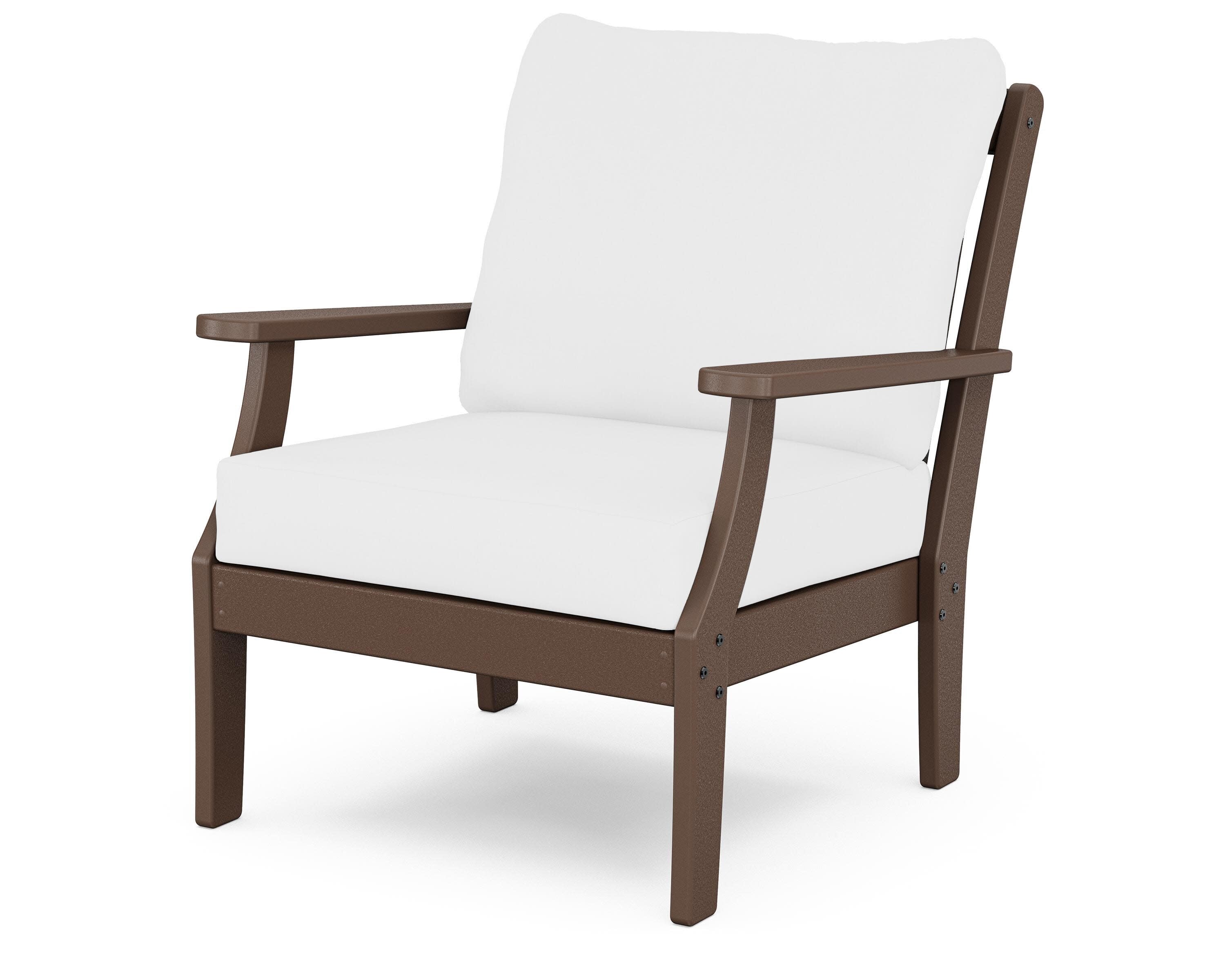 Braxton Deep Seating Chair in Mahogany / Natural