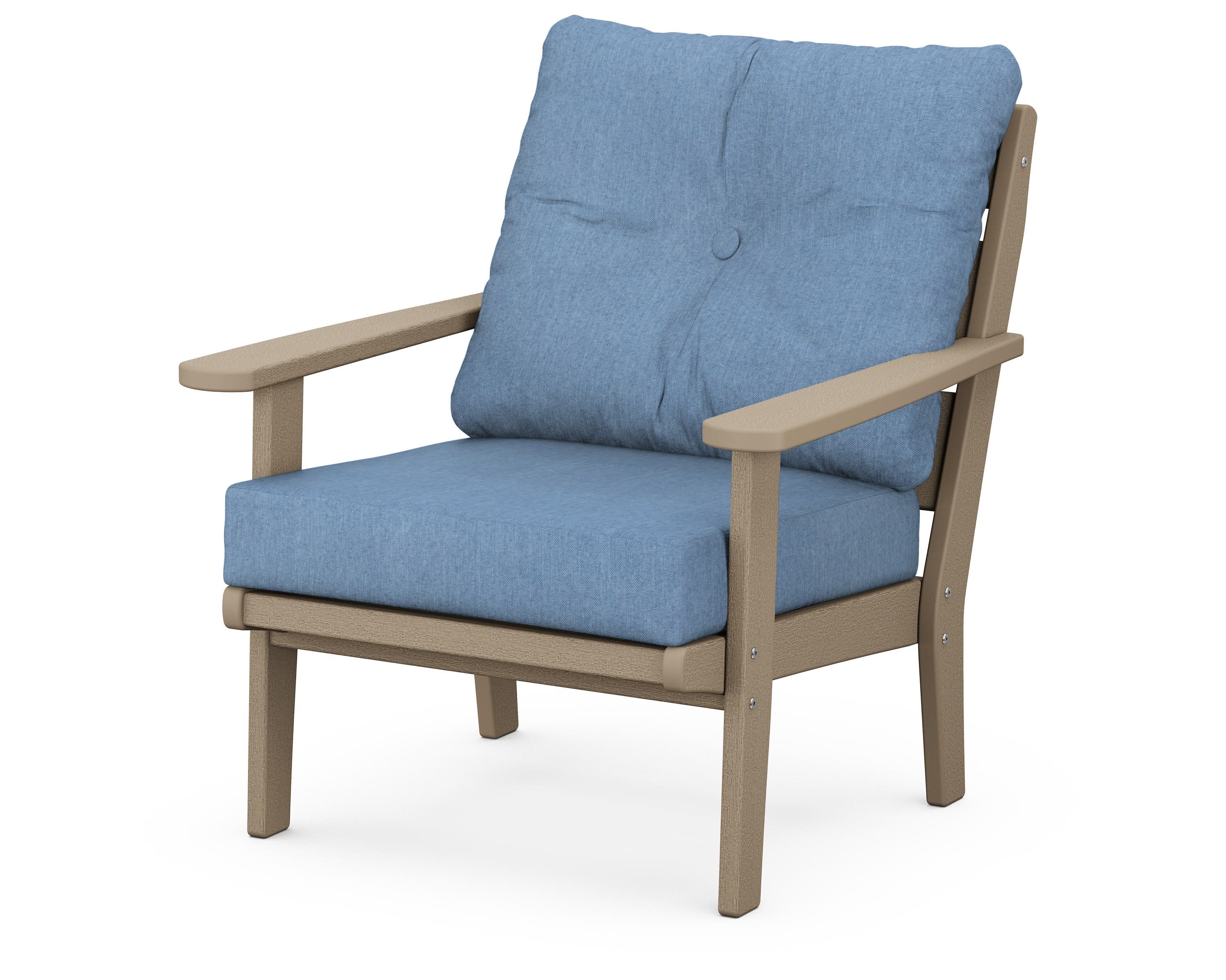 Lakeside Deep Seating Chair in Vintage Sahara / Sky Blue