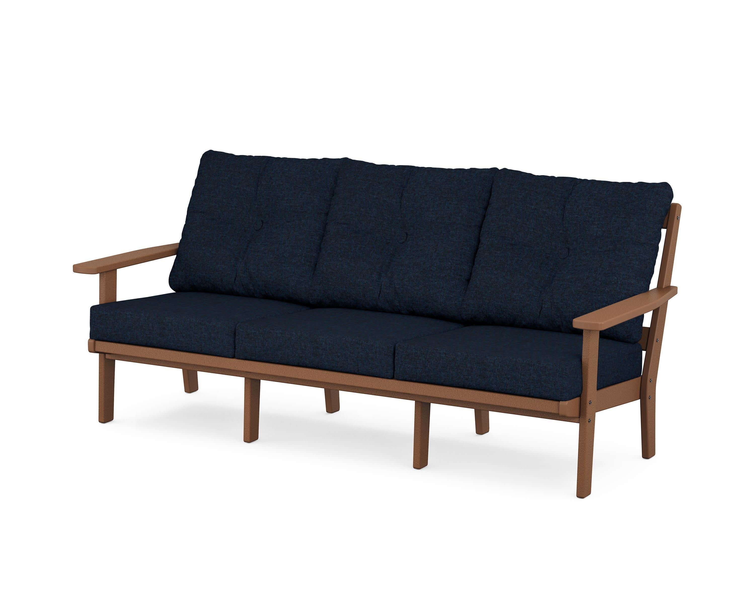 Oxford Deep Seating Sofa in Teak / Marine Indigo
