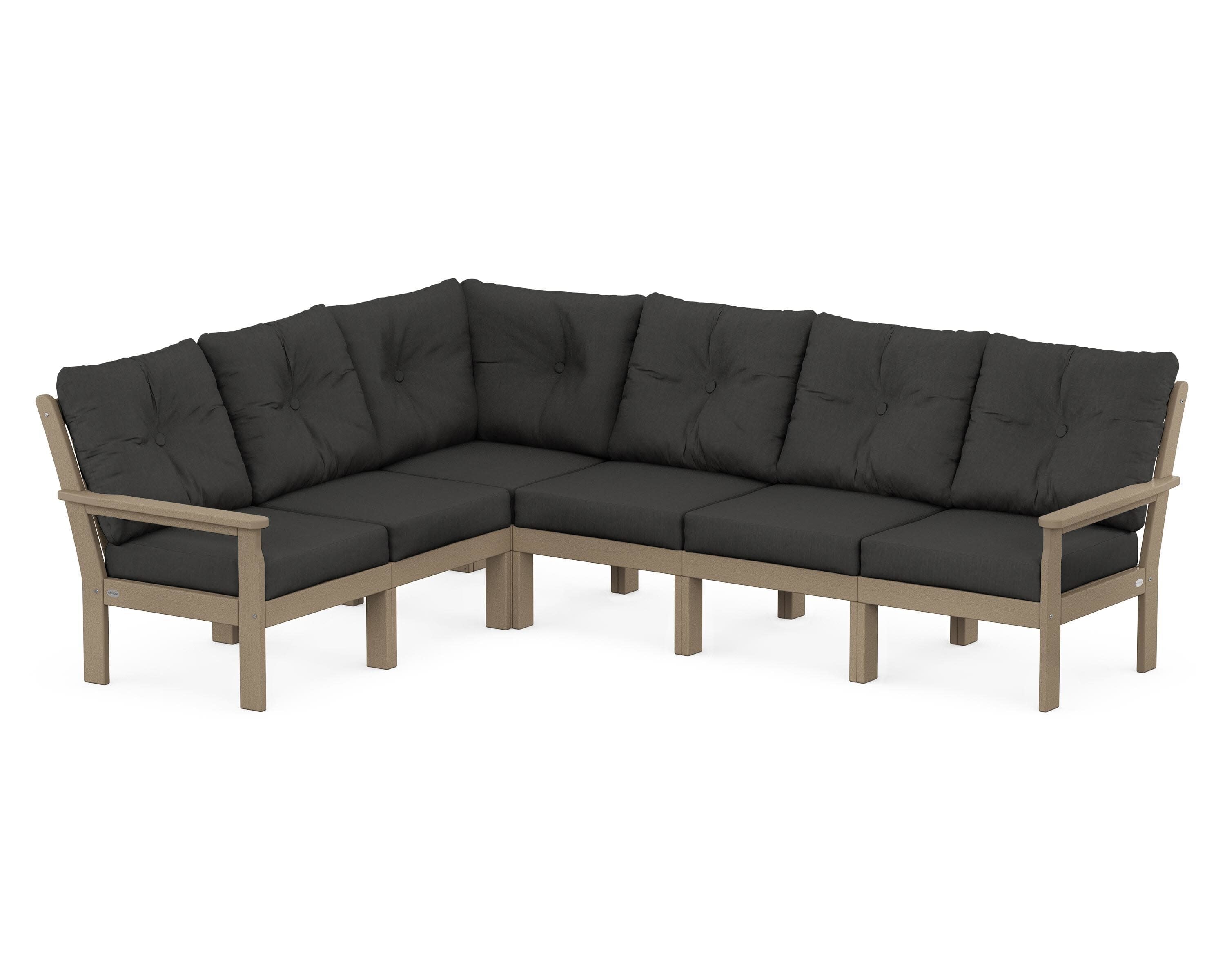 Vineyard 6-Piece Sectional in Vintage Sahara / Spectrum Carbon