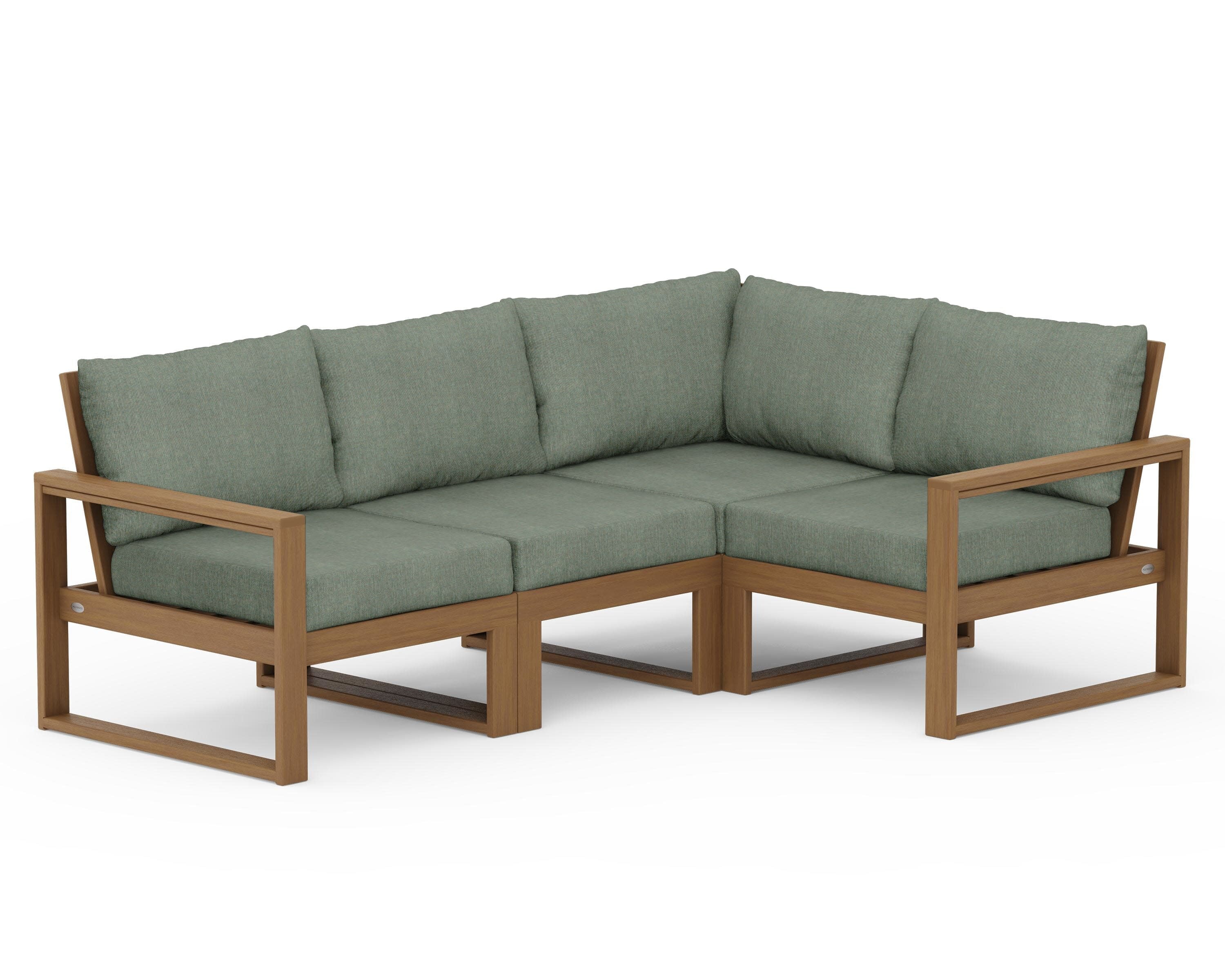 EDGE 4-Piece Modular Deep Seating Set in Natural / Cast Sage