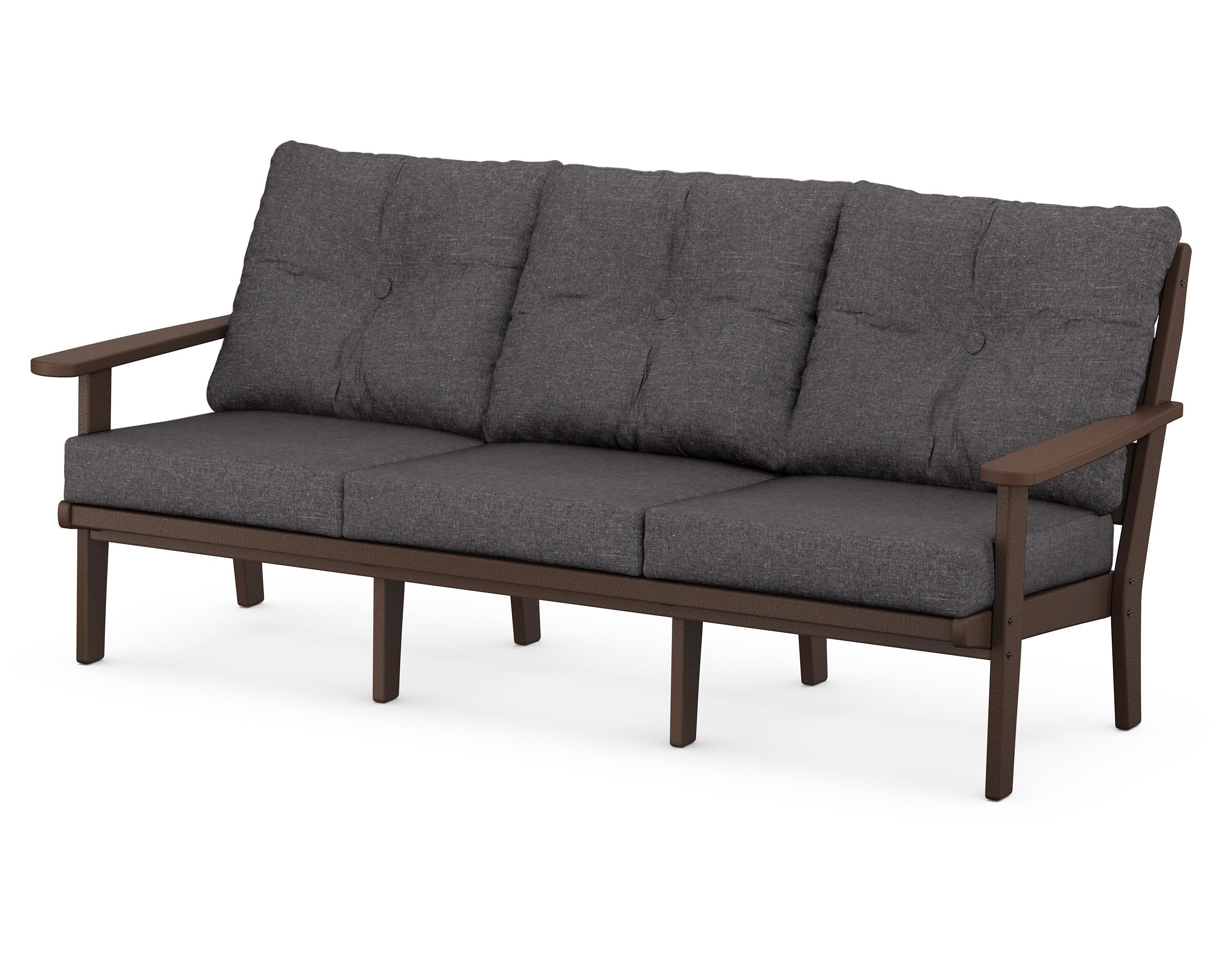Lakeside Deep Seating Sofa in Mahogany / Ash Charcoal