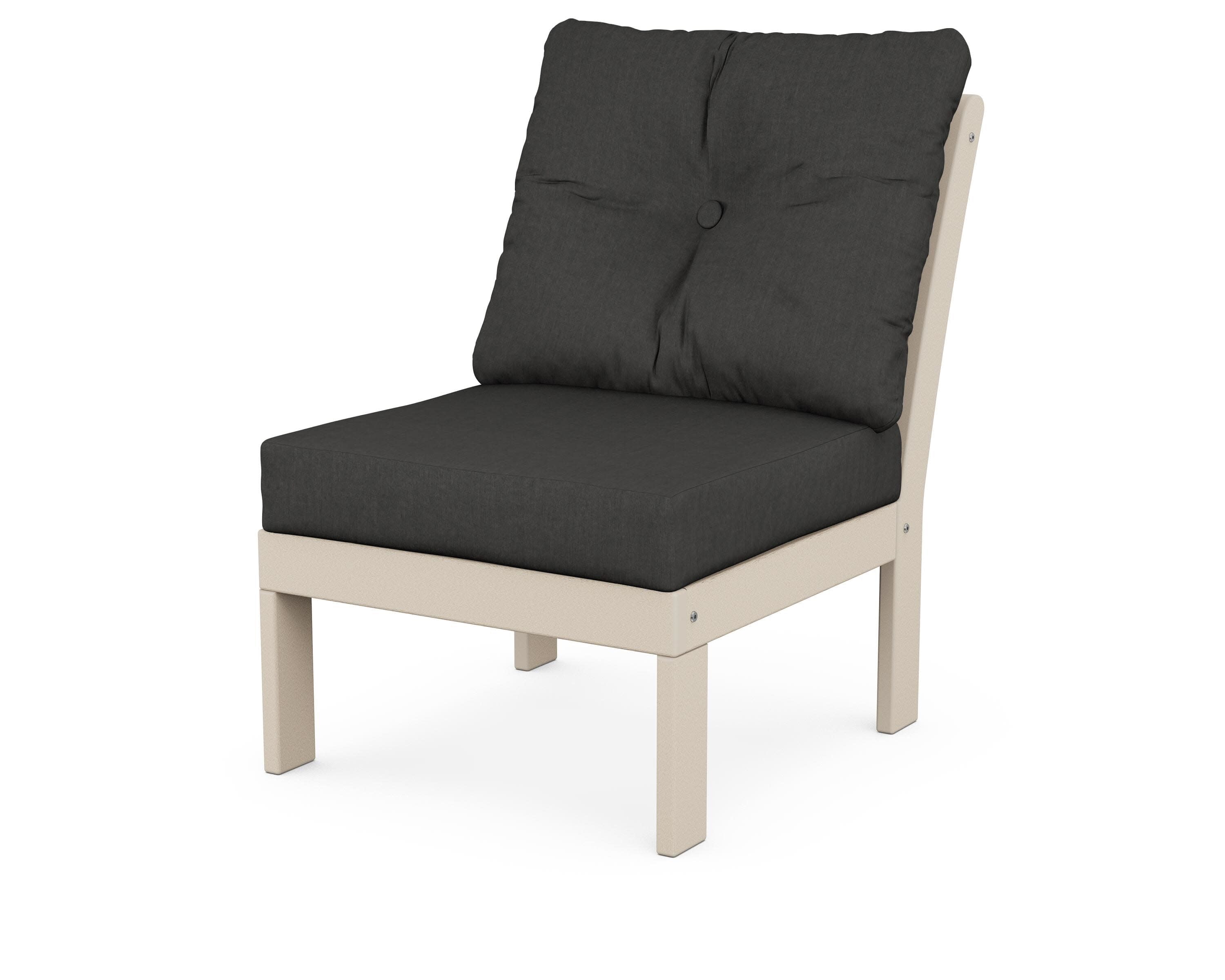 Vineyard Modular Armless Chair in Sand / Spectrum Carbon