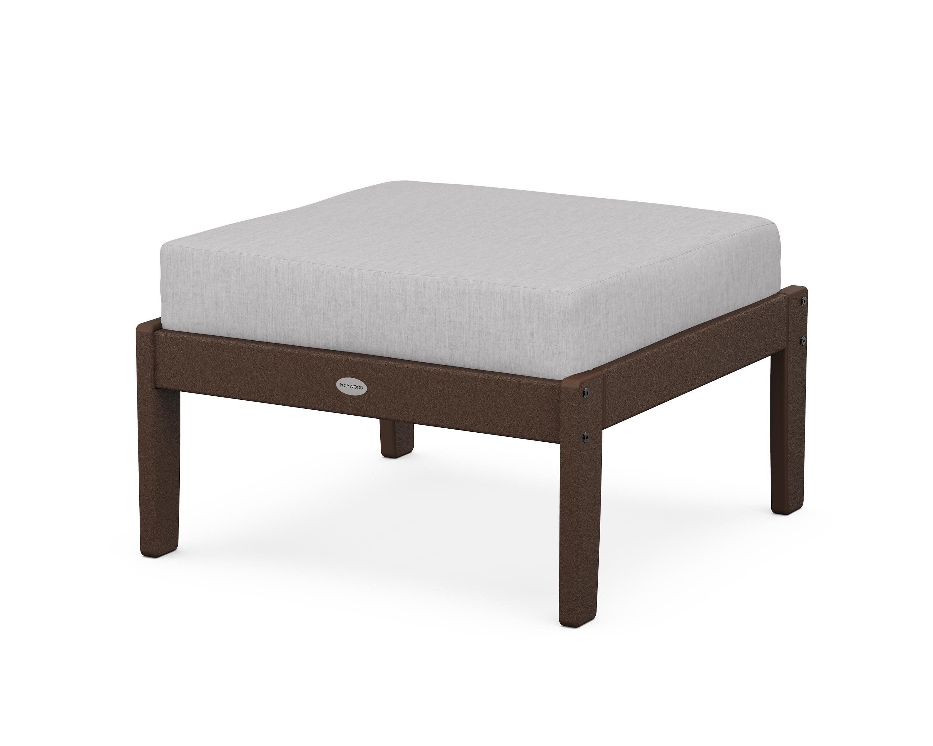 Braxton Deep Seating Ottoman in Mahogany / Granite