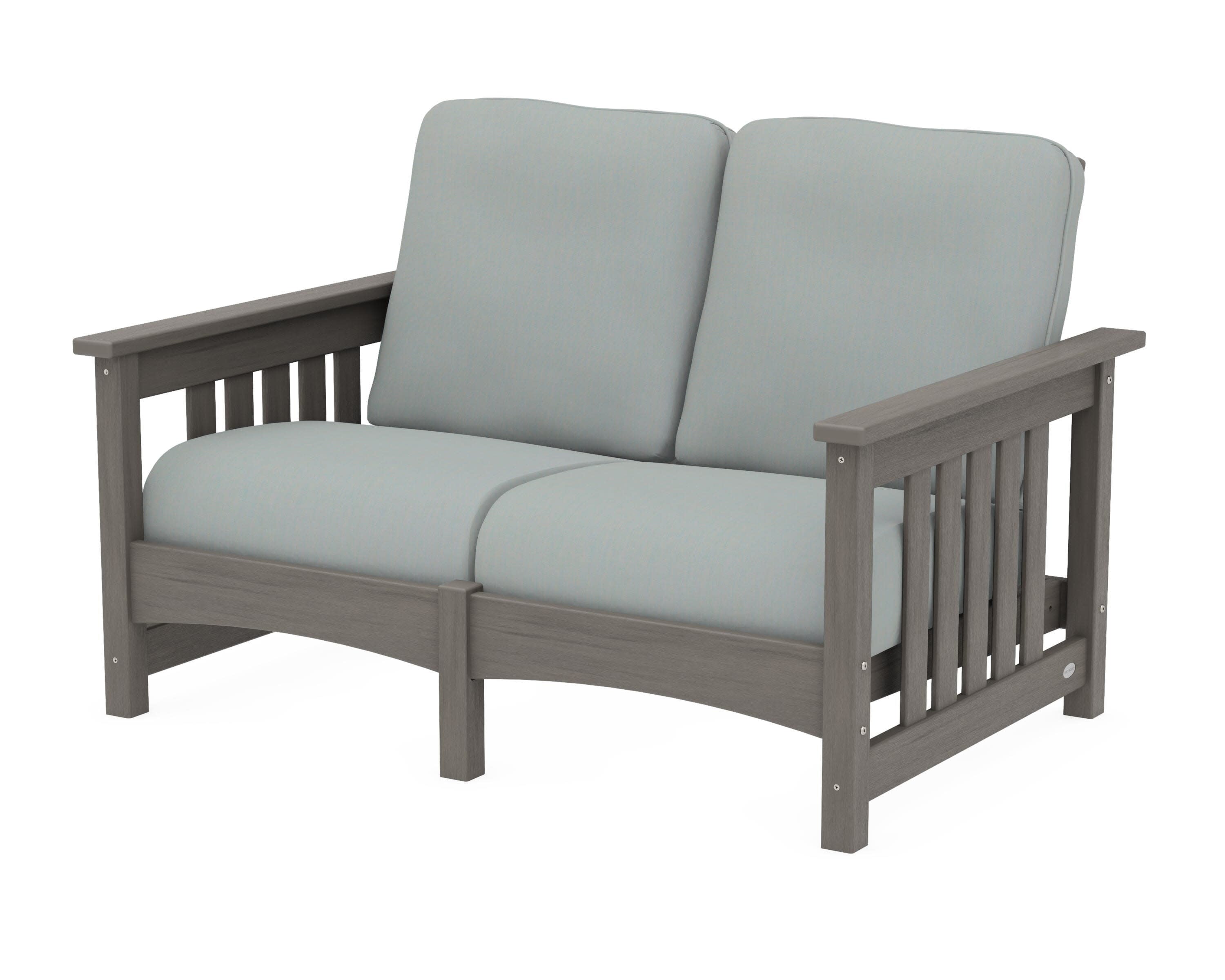 Club Mission Loveseat in Driftwood / Spa