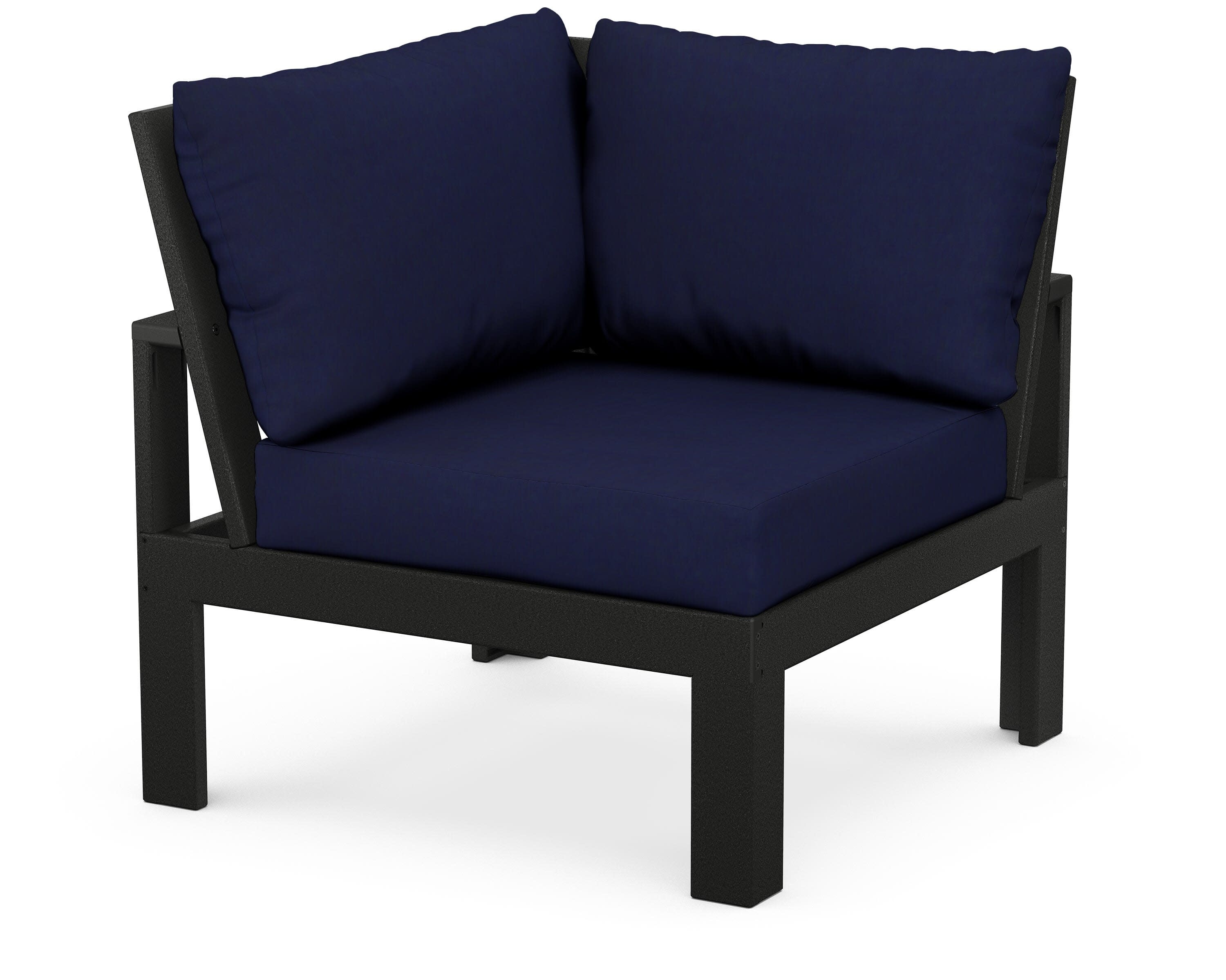 Modular Corner Chair in Black / Navy
