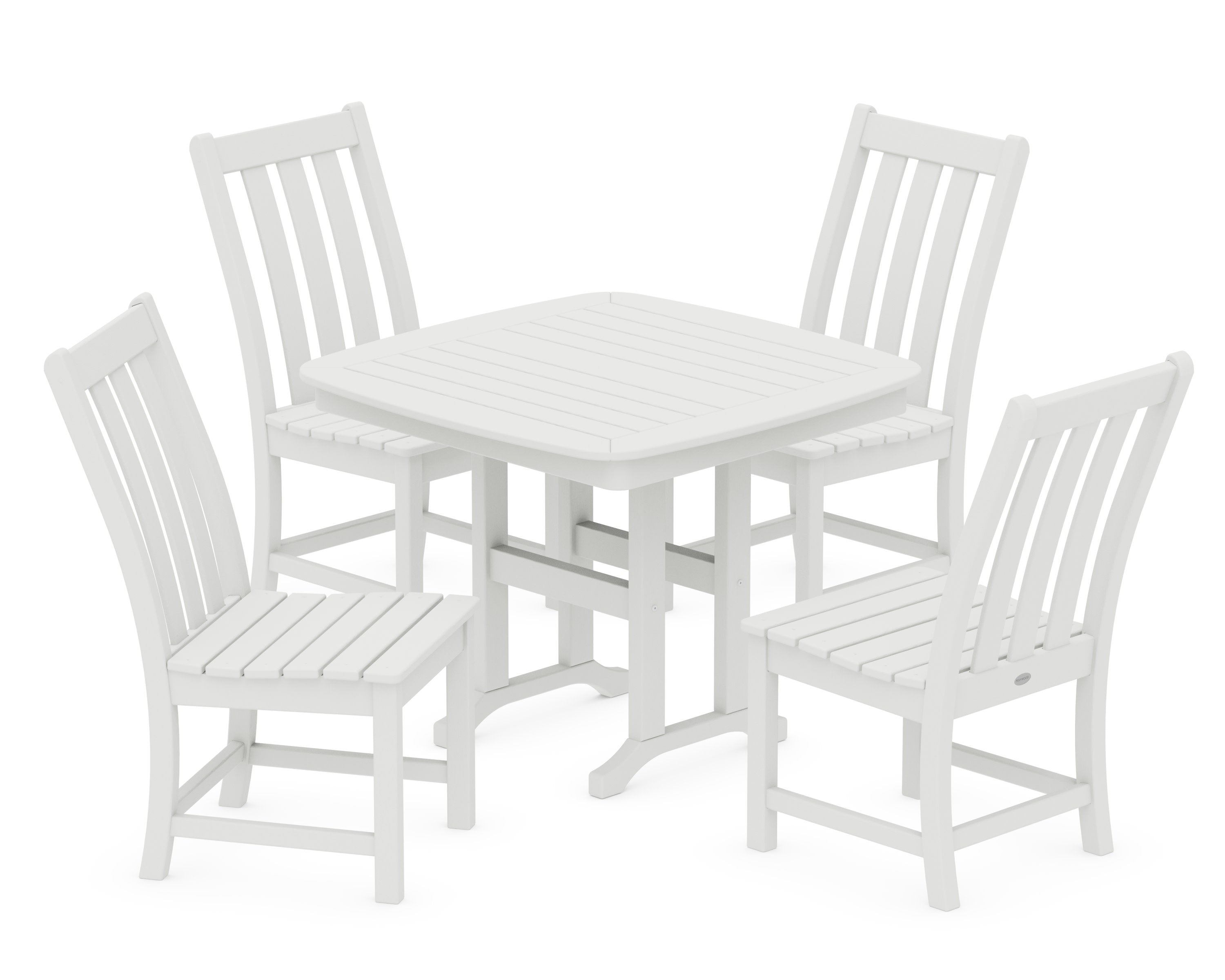 Vineyard 5-Piece Side Chair Dining Set in Vintage White