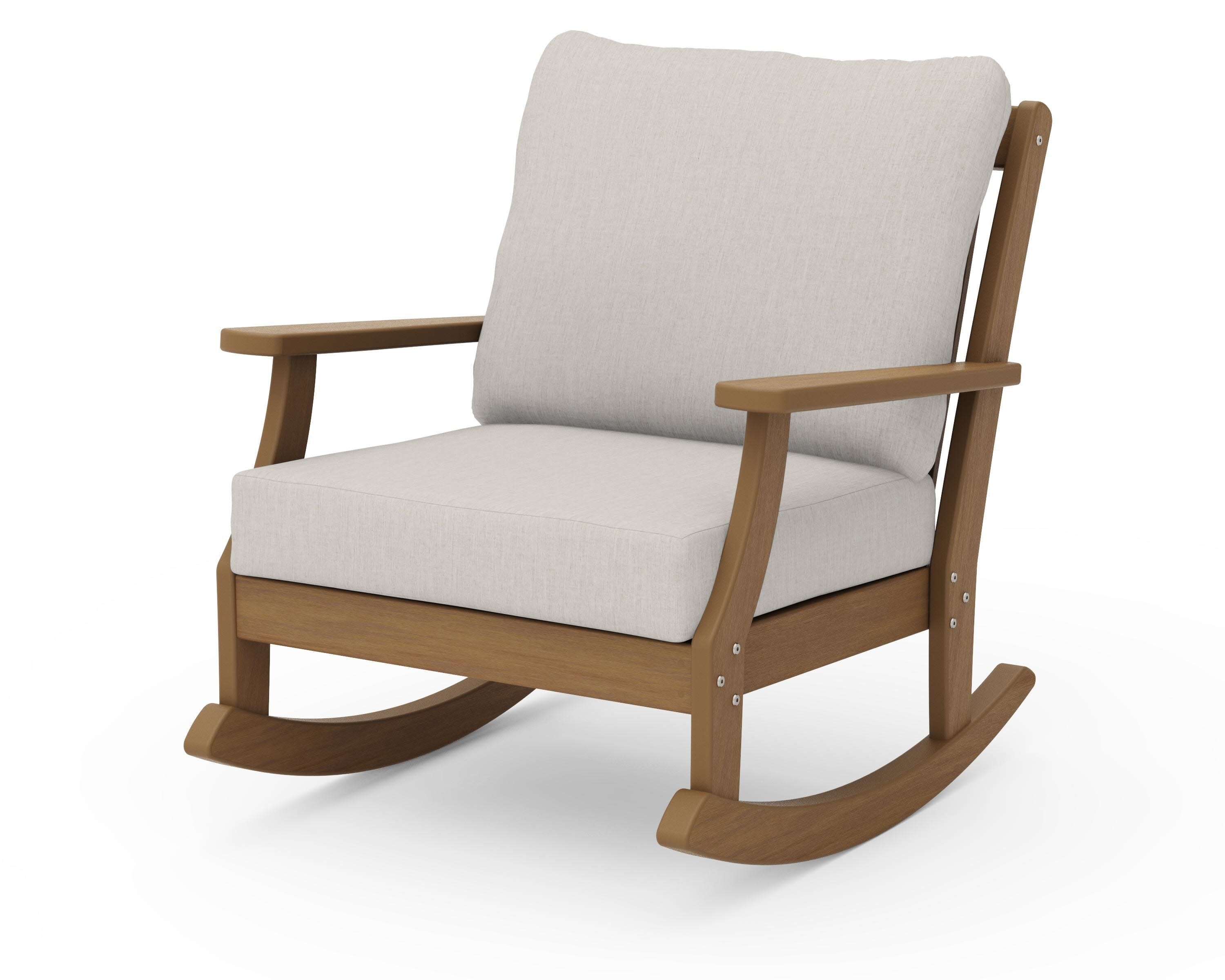Braxton Deep Seating Rocking Chair in Natural / Cast Ash