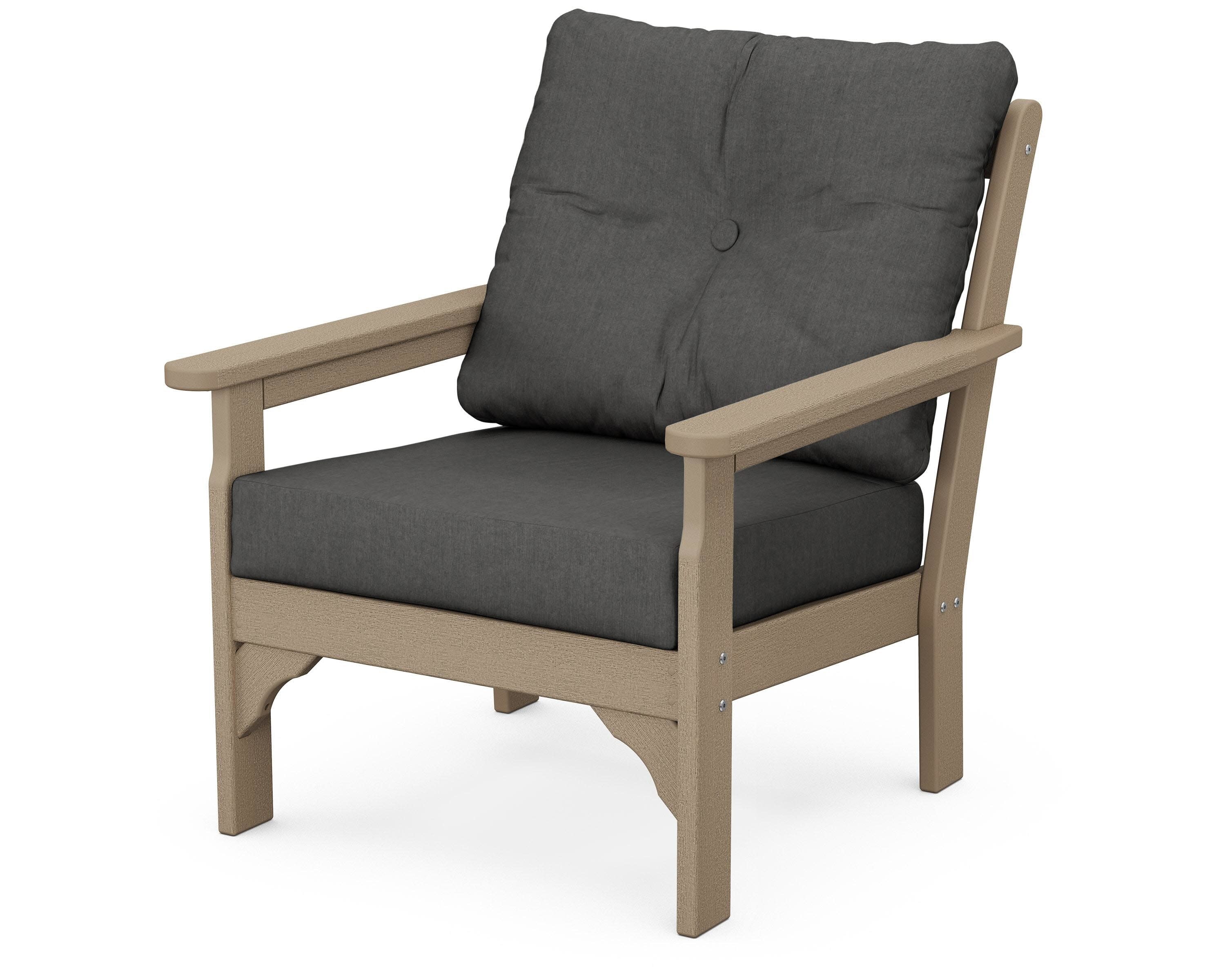 Vineyard Deep Seating Chair in Vintage Sahara / Spectrum Carbon