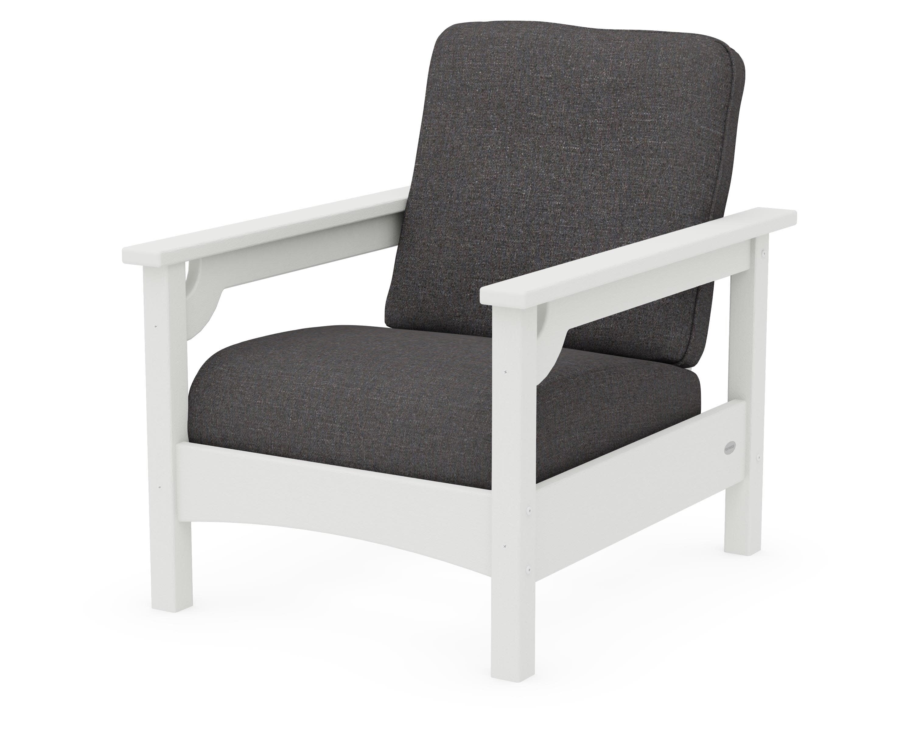 Club Chair in Vintage White / Ash Charcoal