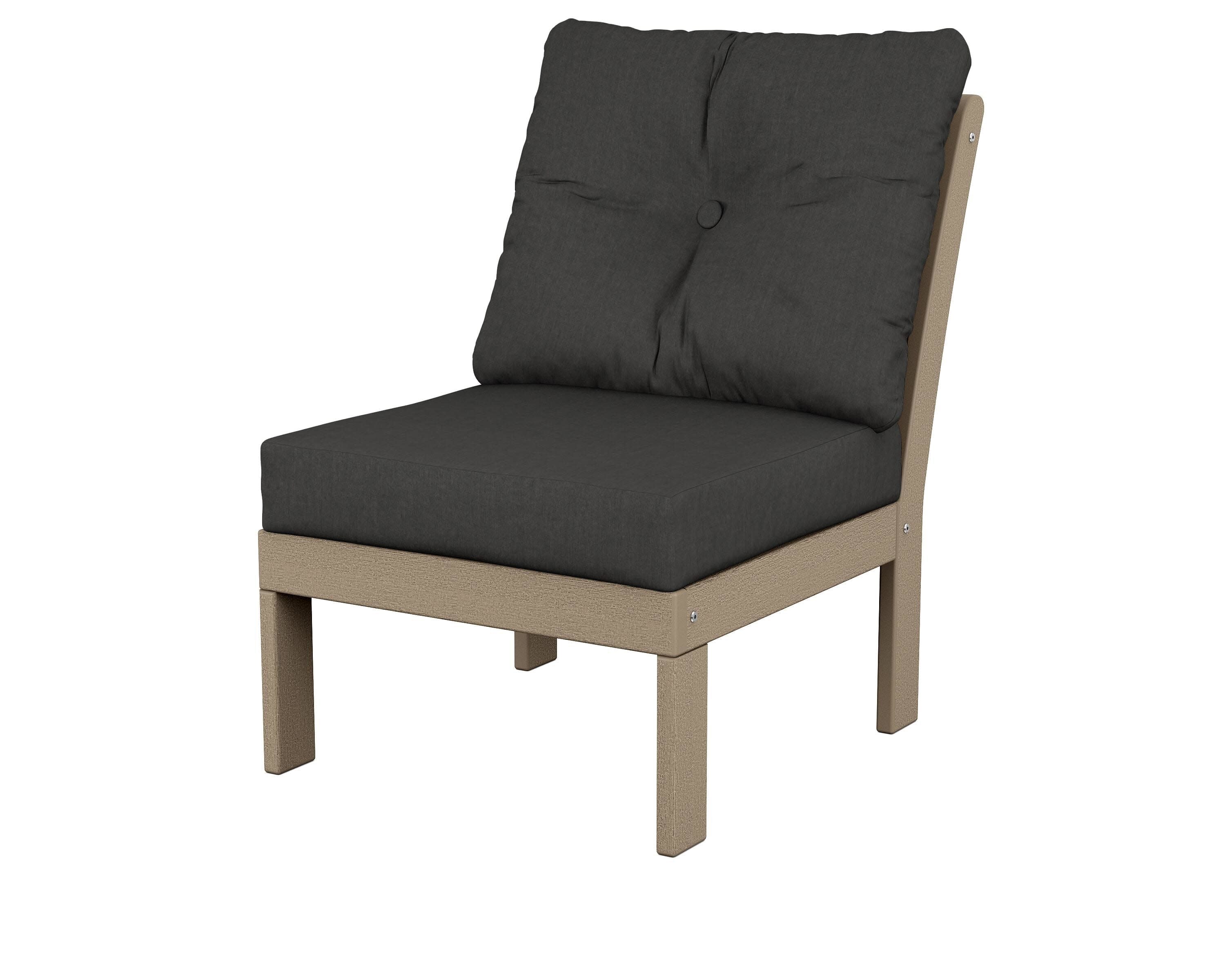 Vineyard Modular Armless Chair in Vintage Sahara / Spectrum Carbon