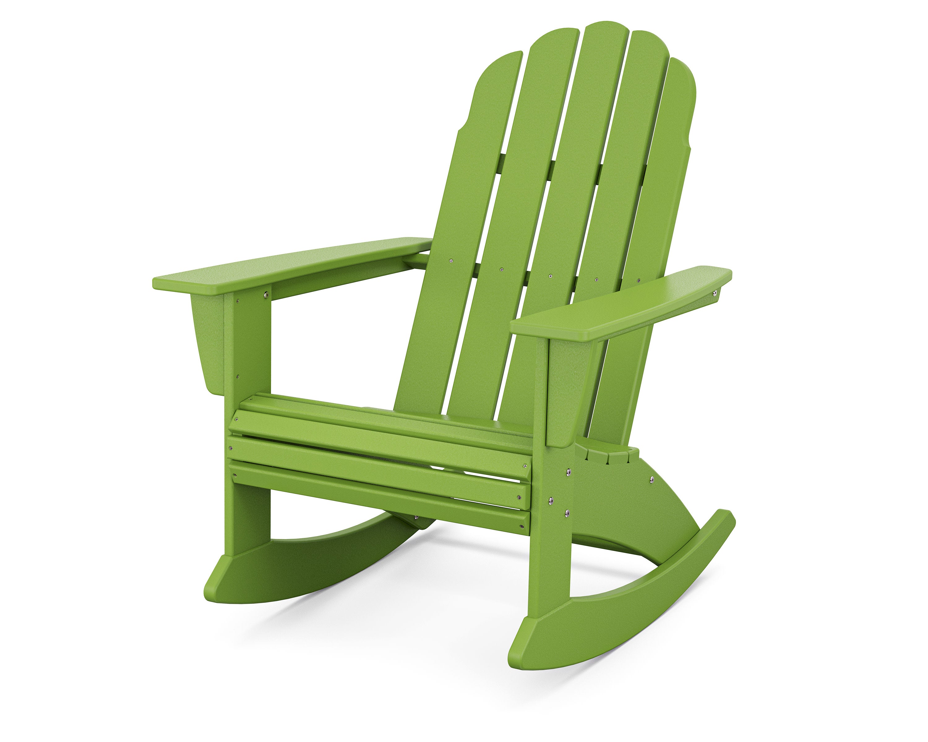Vineyard Curveback Adirondack Rocking Chair in Lime