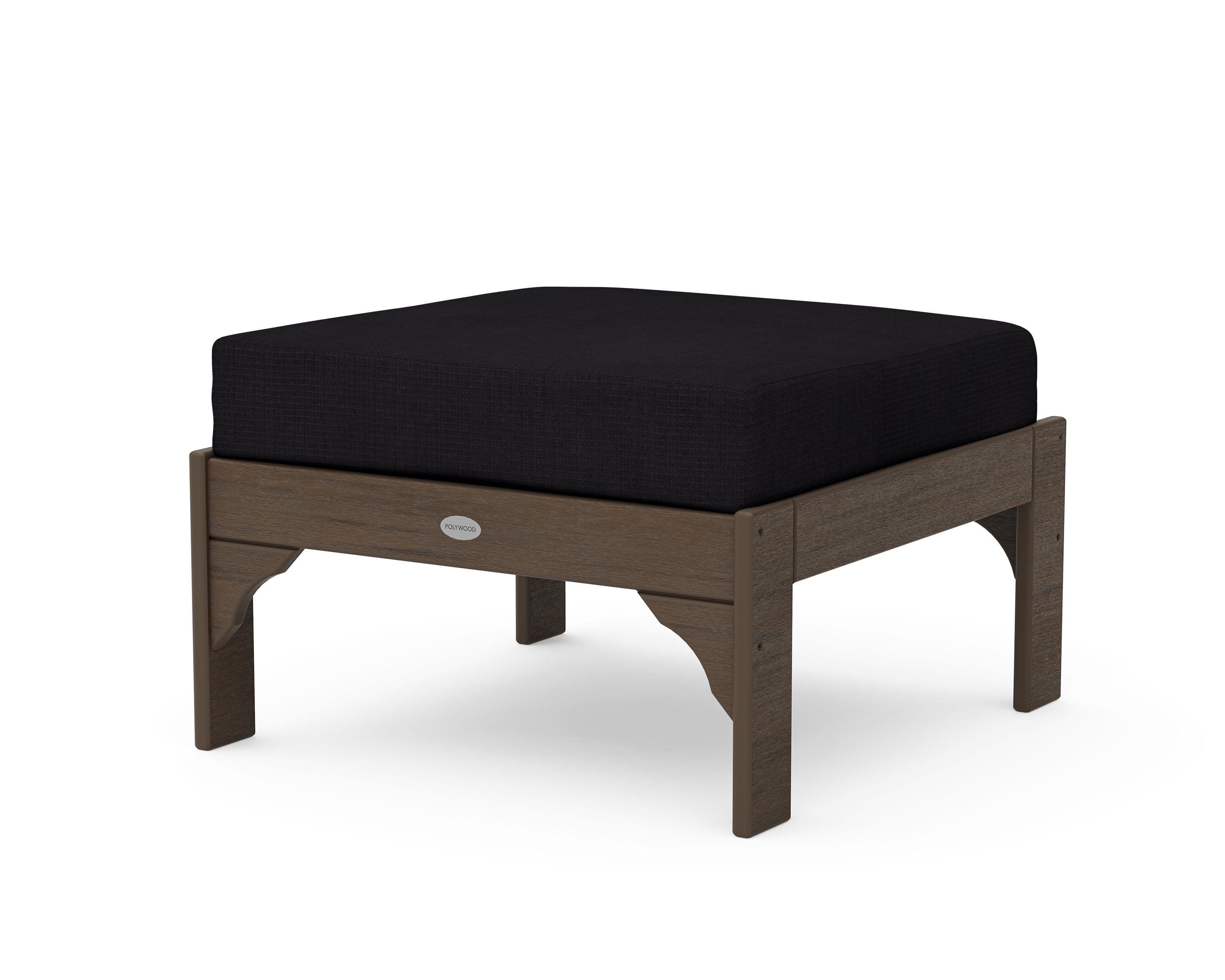 Vineyard Deep Seating Ottoman in Kona / Midnight Linen
