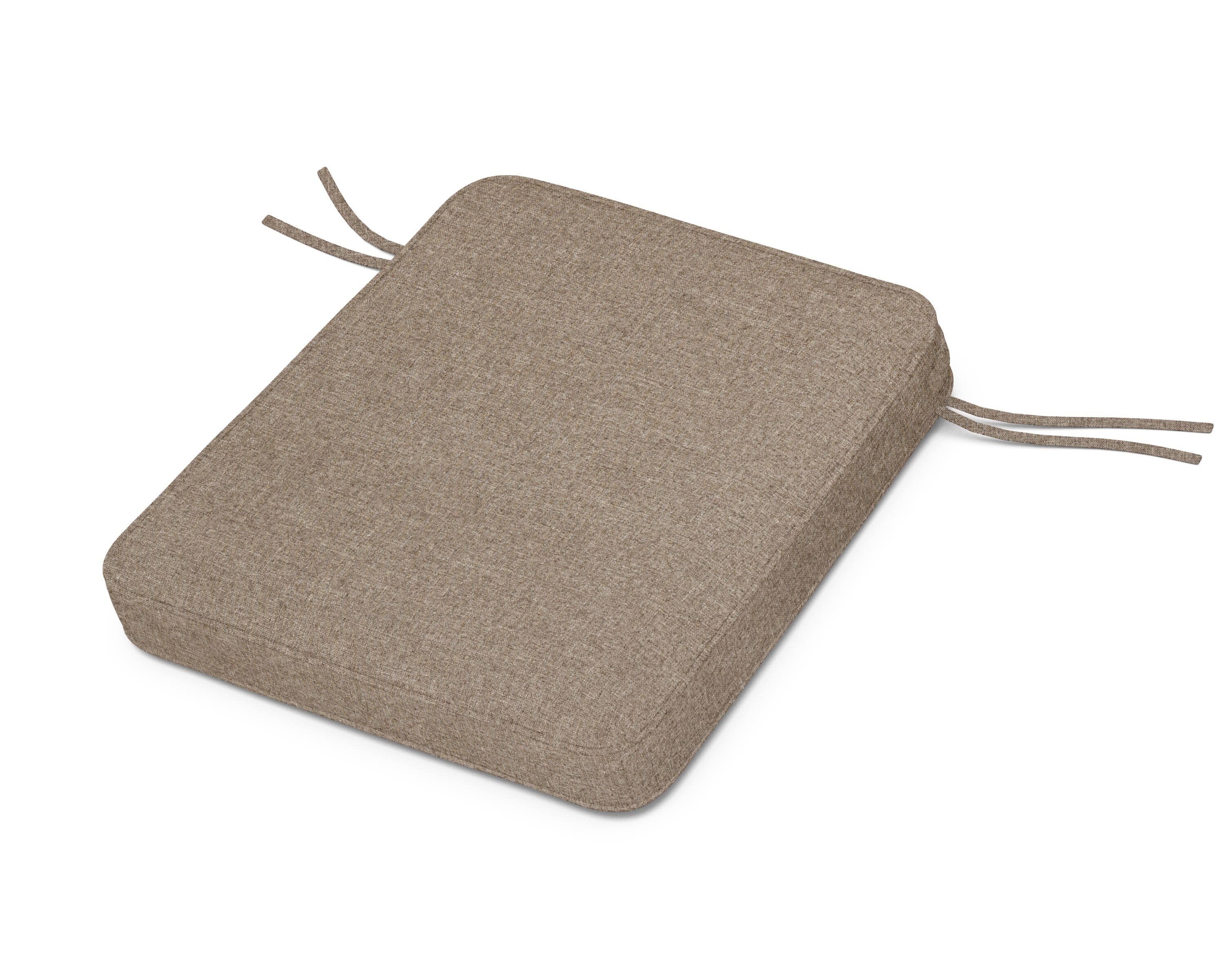 Chinoiserie Rocker Seat Cushion in Spiced Burlap