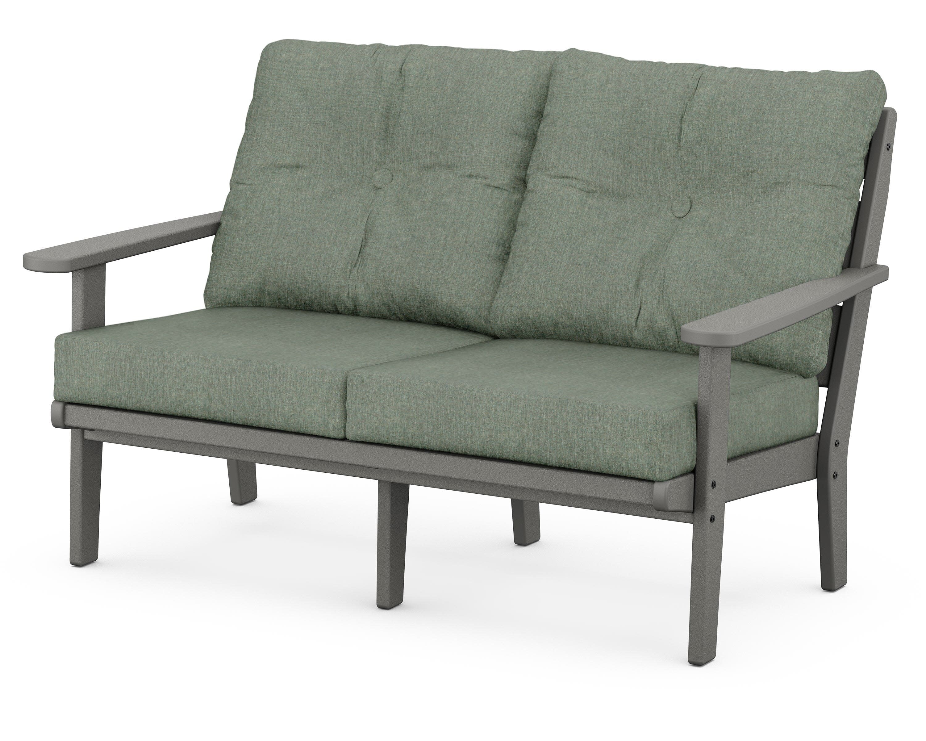 Lakeside Deep Seating Loveseat in Slate Grey / Cast Sage