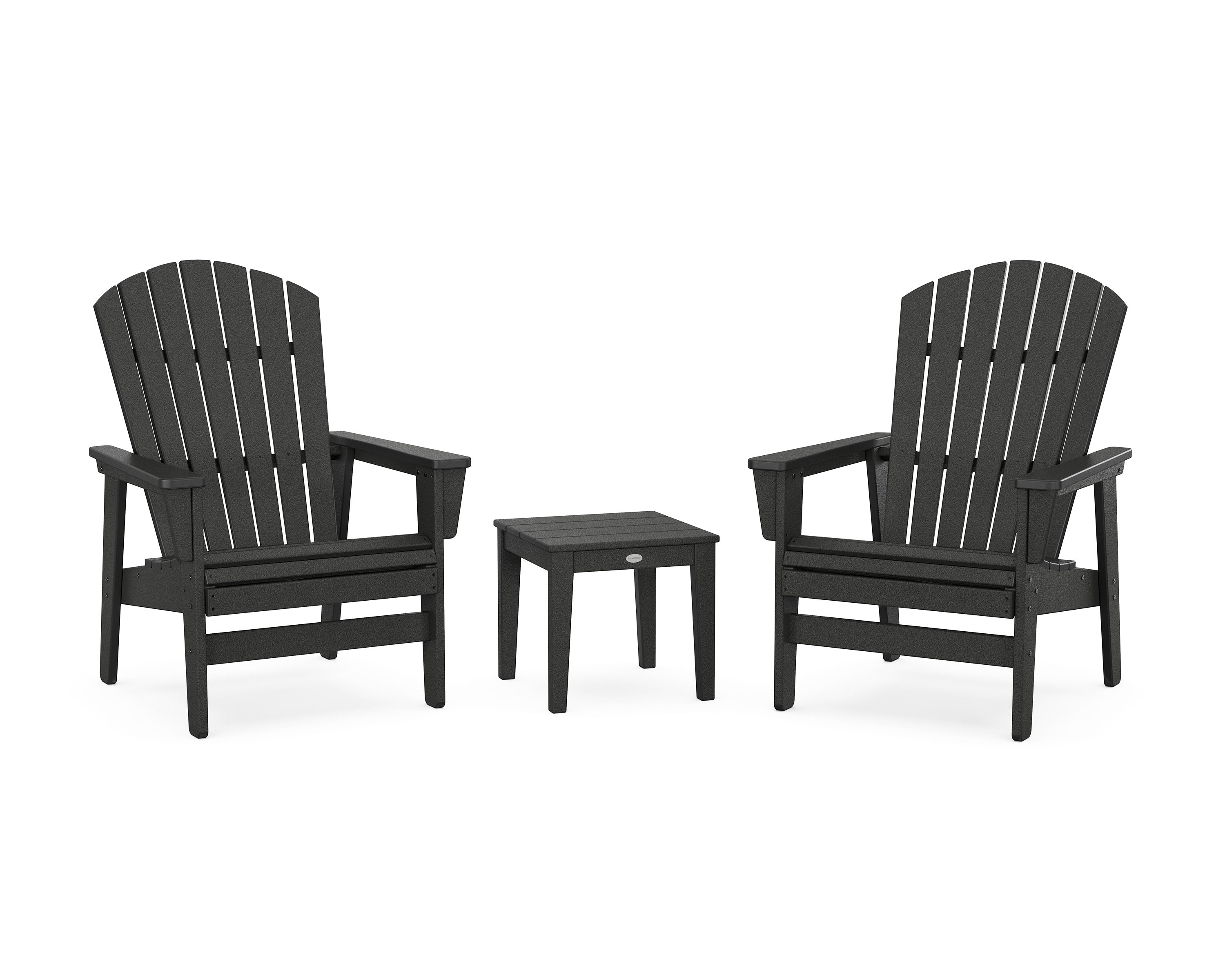 3-Piece Nautical Grand Upright Adirondack Set in Black