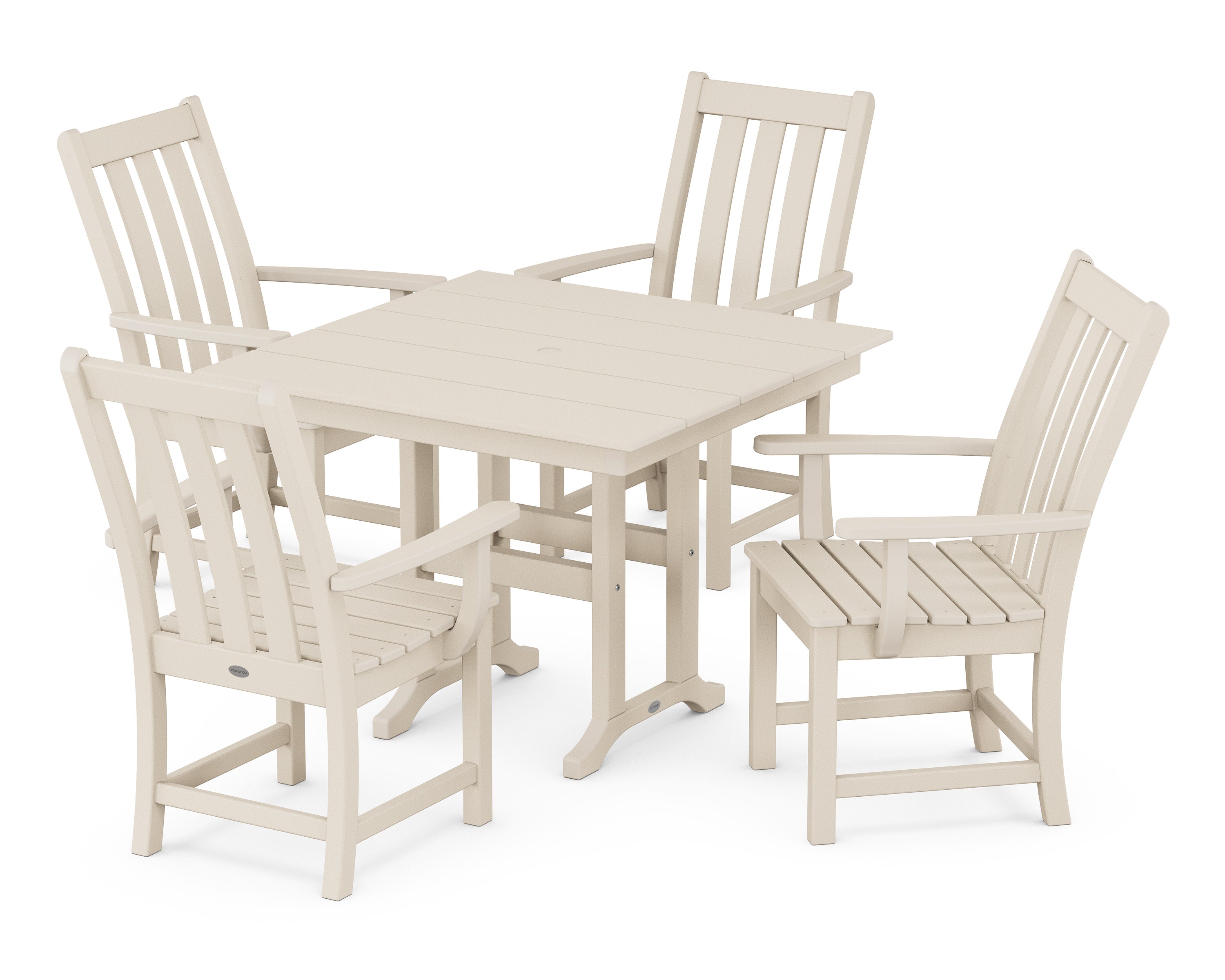 Vineyard 5-Piece Farmhouse Dining Set in Sand