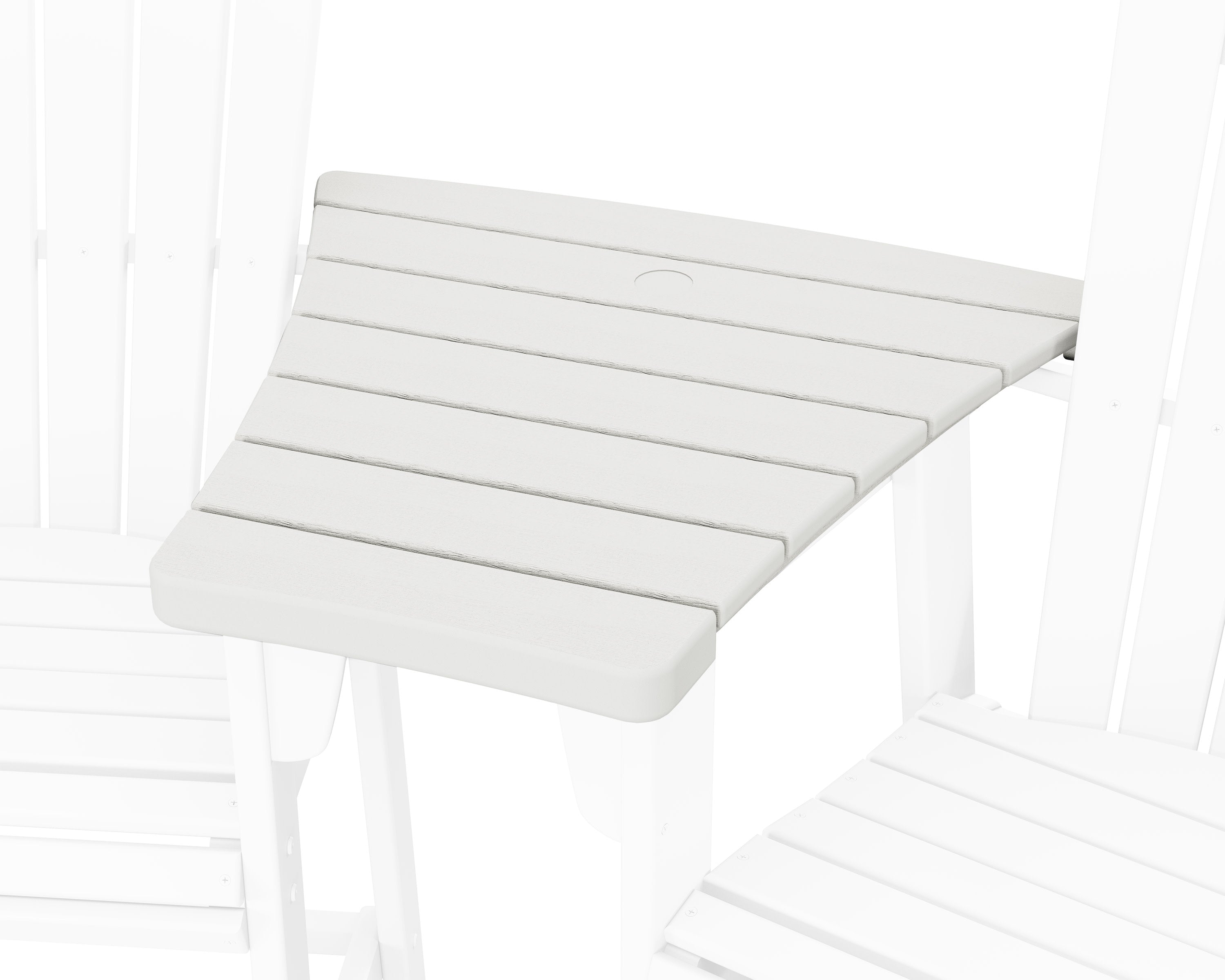 600 Series Angled Adirondack Dining Connecting Table in Vintage White