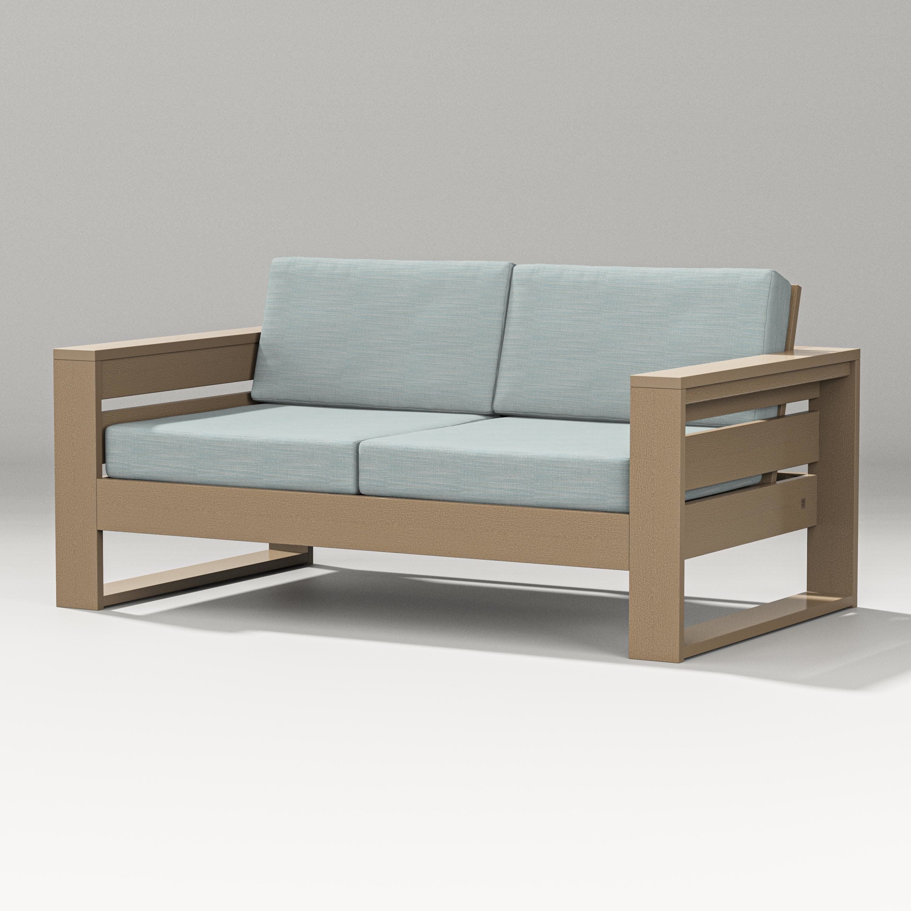 Latitude Loveseat in Vintage Sahara / Soothe Mist