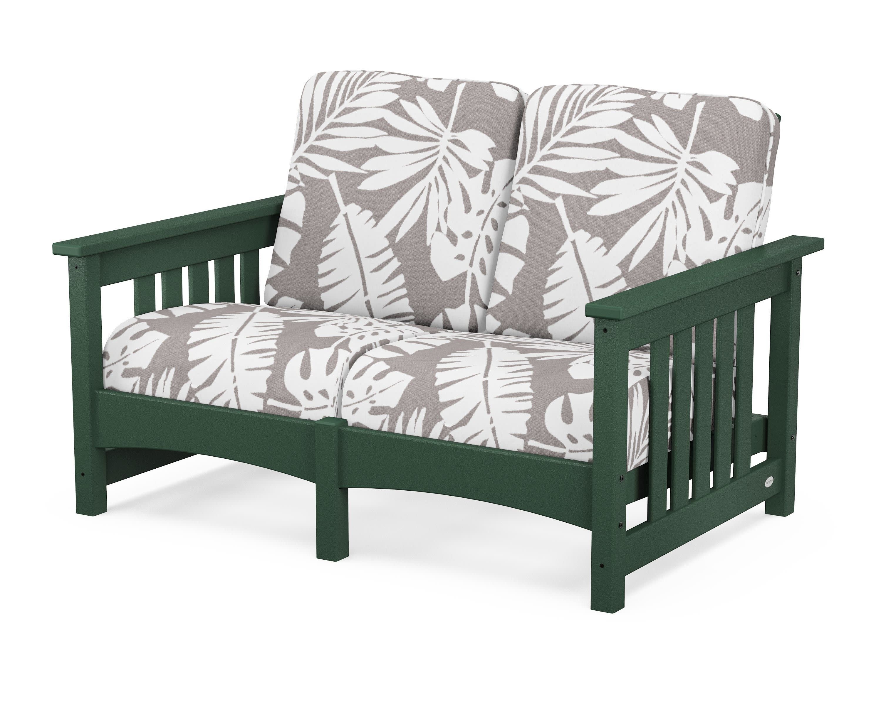 Club Mission Loveseat in Green / Leaf Grey Mist
