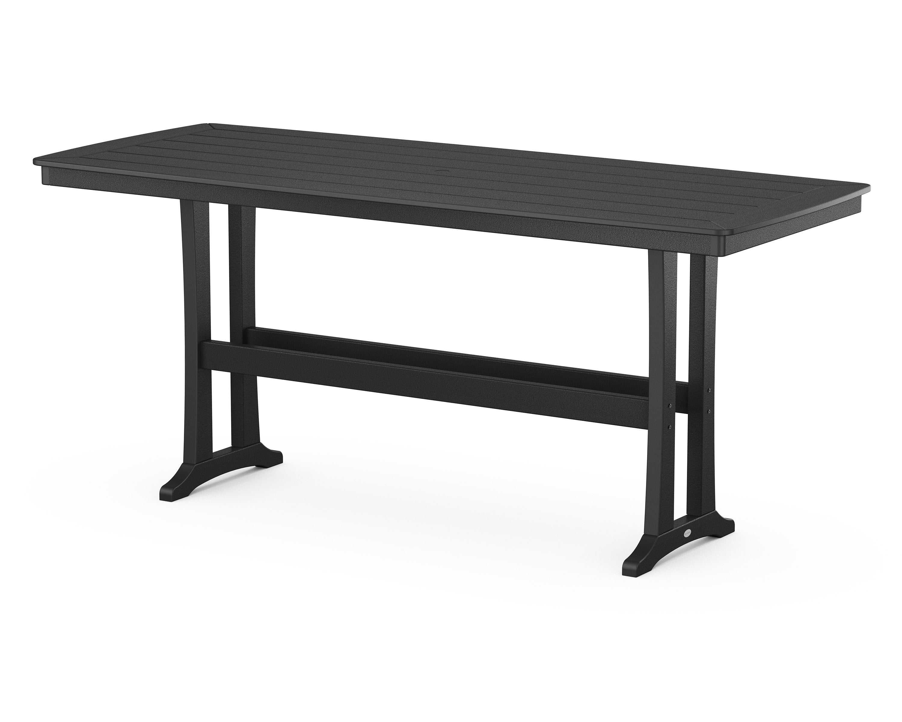 Nautical Trestle 39" x 97" Bar Table in Black