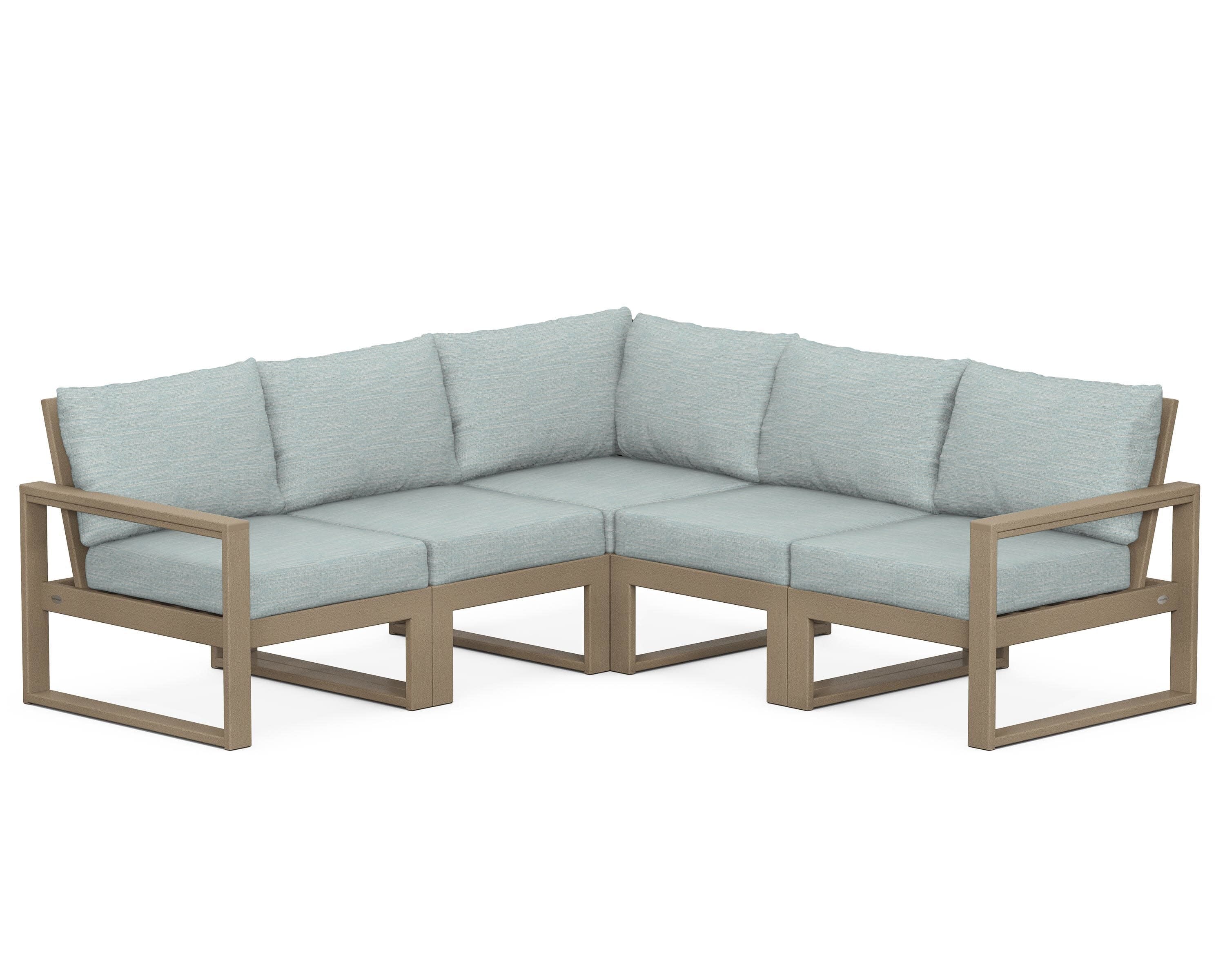 EDGE 5-Piece Modular Deep Seating Set in Vintage Sahara / Soothe Mist
